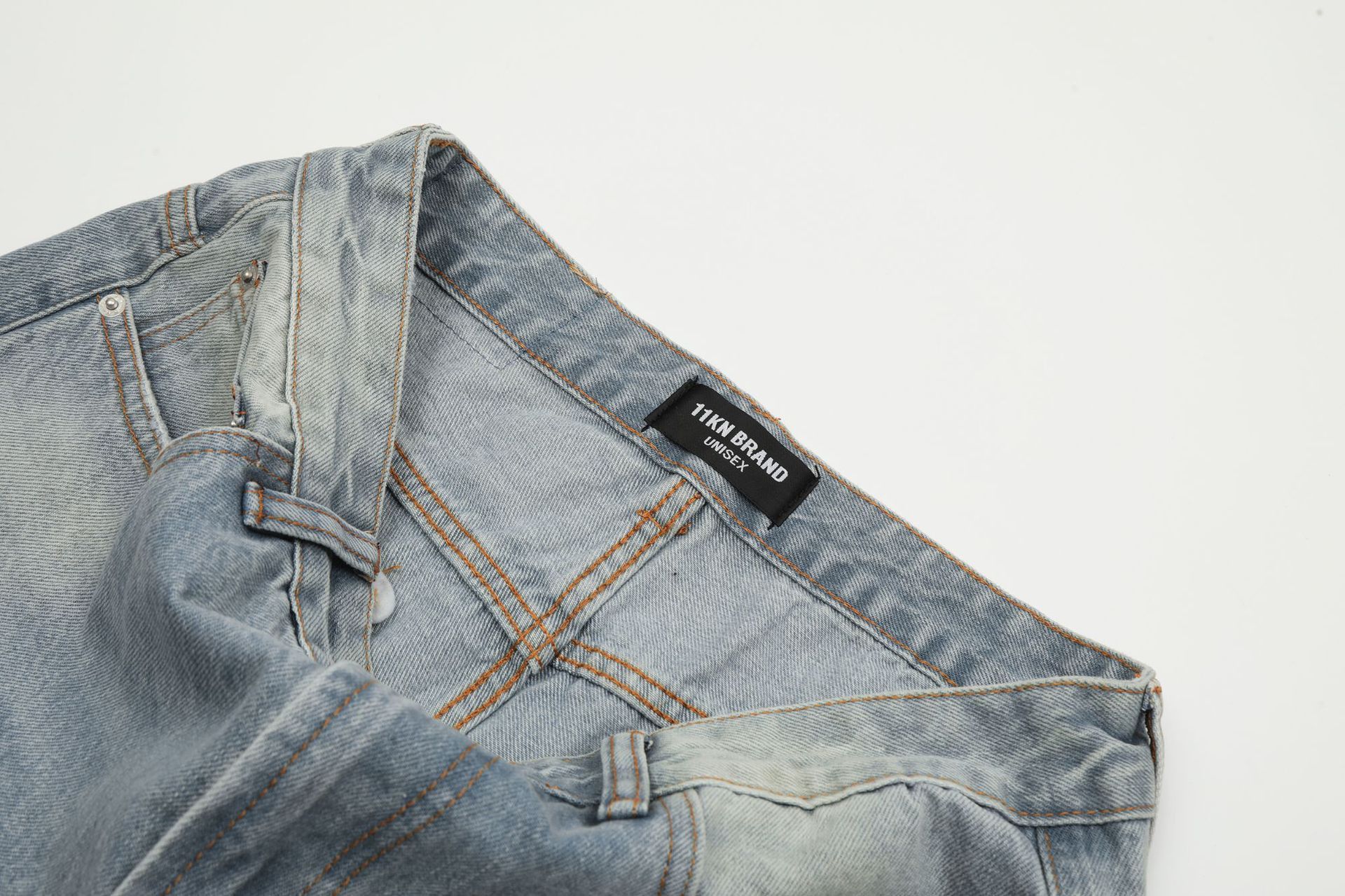 Japanese Brand × Vintage American retro distressed light blue straight cleanfit jeans Size US 32 / EU 48 - 4 Thumbnail