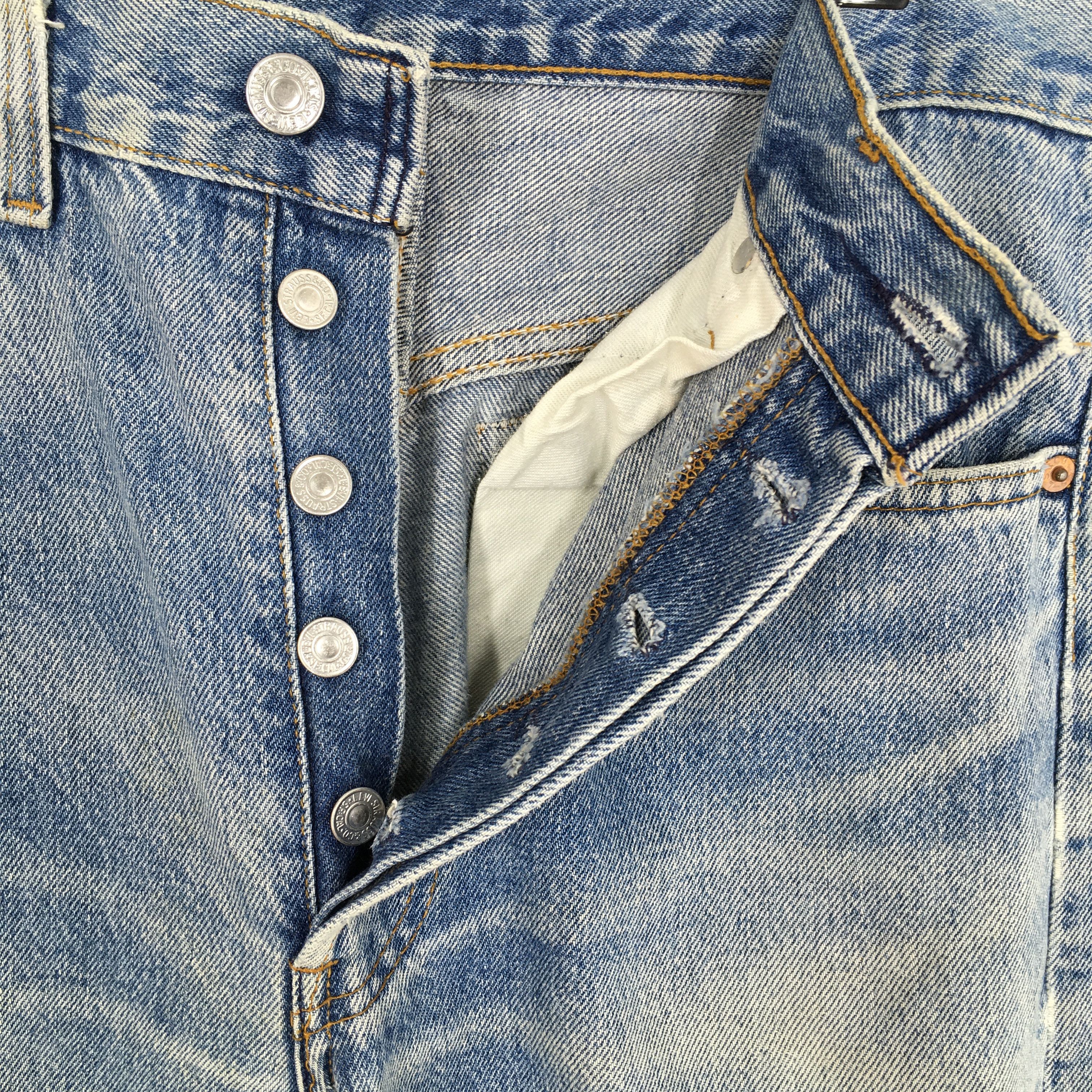 Levi's Size 31x29 Vintage 90s Levi's 501 Distressed Jeans S1679 Size US 31 - 7 Thumbnail
