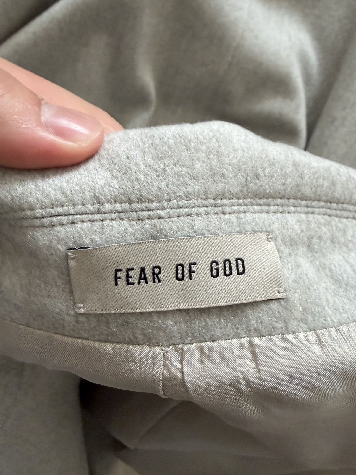Fear of God Fear of god Eternal Wool OverCoat Cement Heather Size US M / EU 48-50 / 2 - 11 Thumbnail