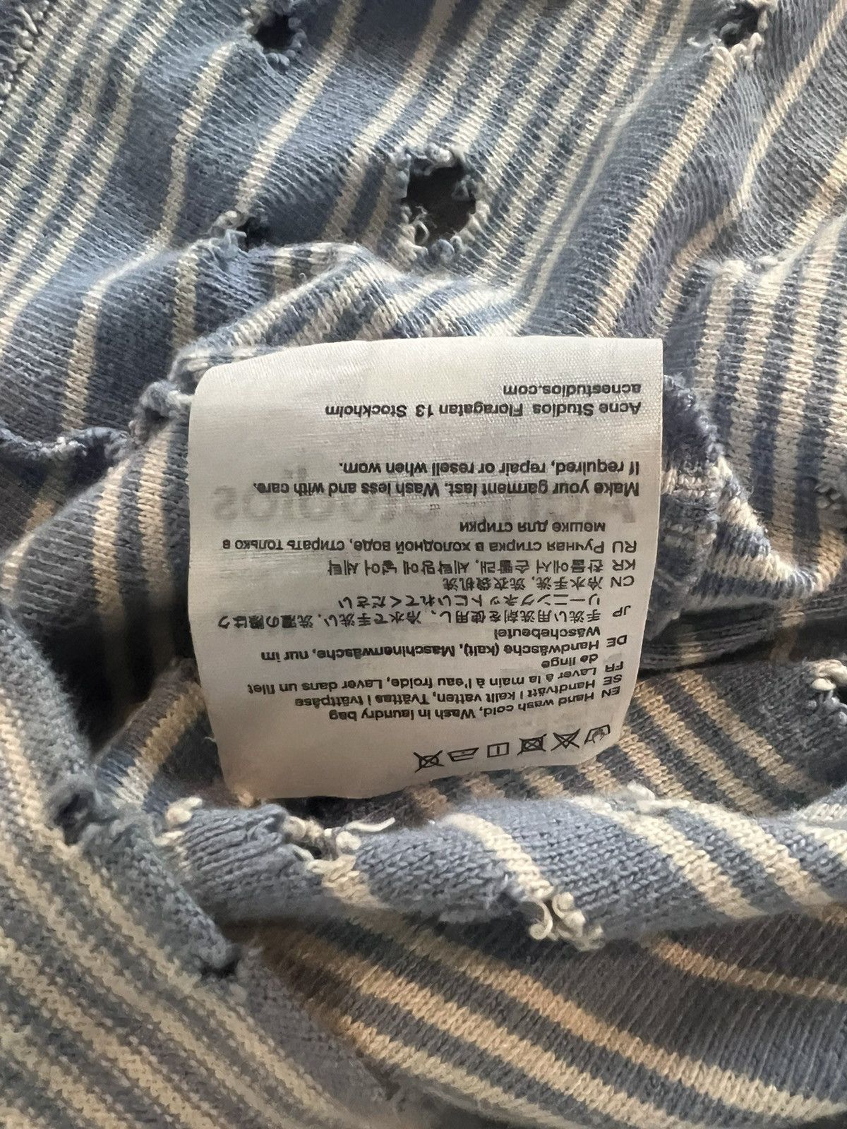 Acne Studios Acne Studios Distressed Polo Size US L / EU 52-54 / 3 - 5 Thumbnail