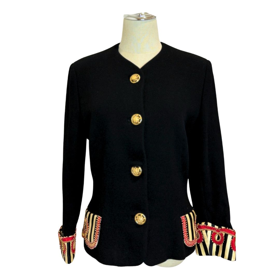 Versace 90s Gianni Versace Vintage Couture Statement Jacket Size M / US 6-8 / IT 42-44 - 1 Thumbnail