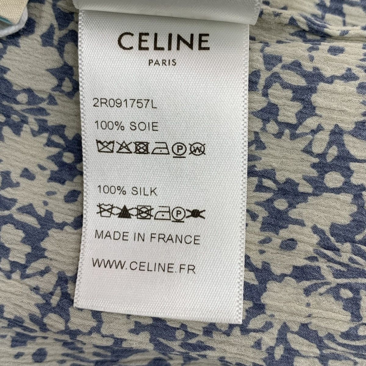 Celine Celine All-over Floral Print Silk Short Sleeve Dress K26WX Size XXS / US 00 / IT 34 - 8 Thumbnail