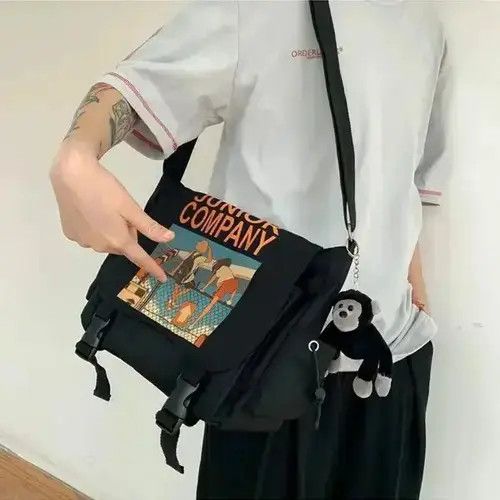 Street Messenger Bag in Black, Men's