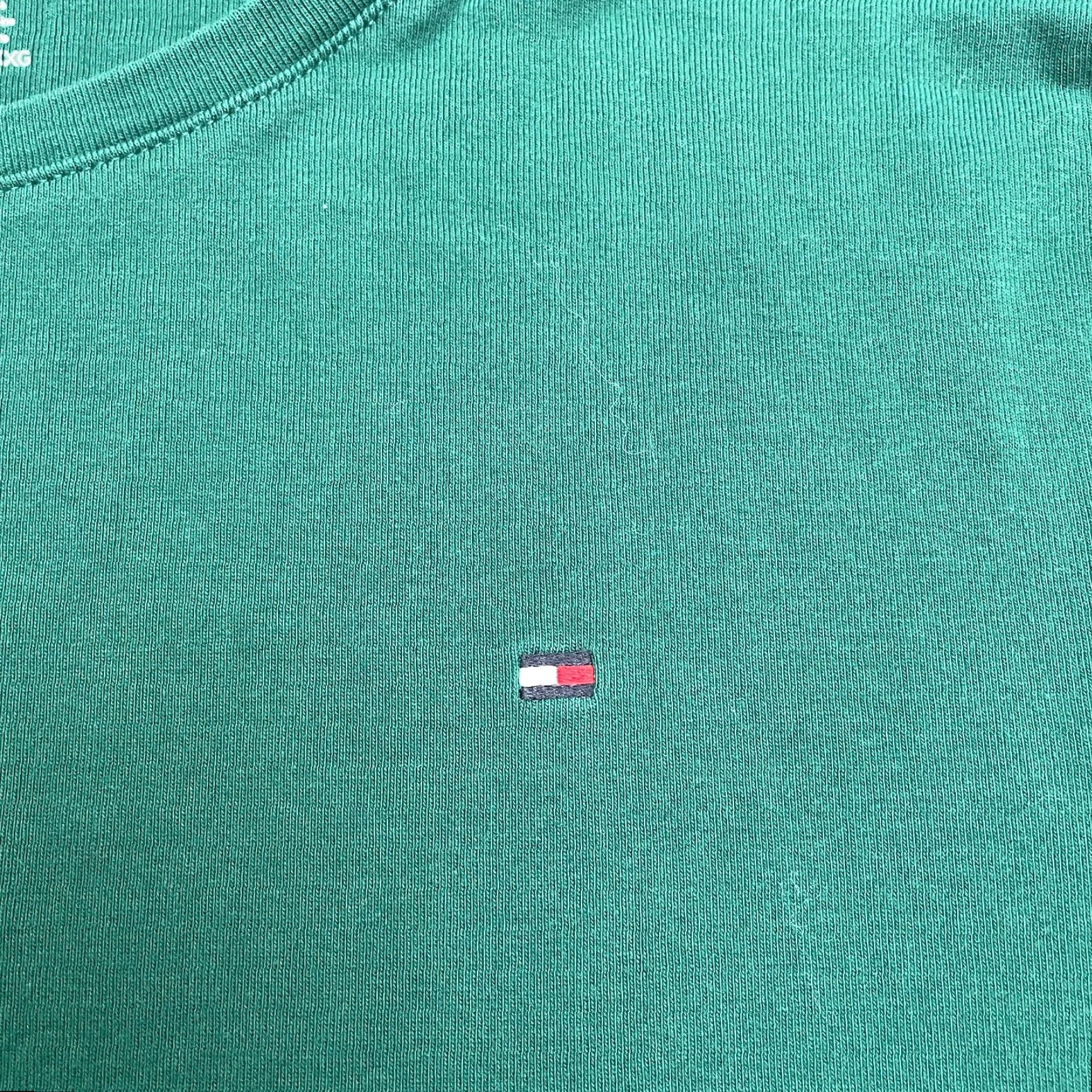 Tommy Hilfiger VINTAGE Tommy Hilfiger Logo T-Shirt Womens 2XL Green Cotton Short Sleeve Crew Casual Size XXL / US 16-18 / IT 52-54 - 4 Thumbnail