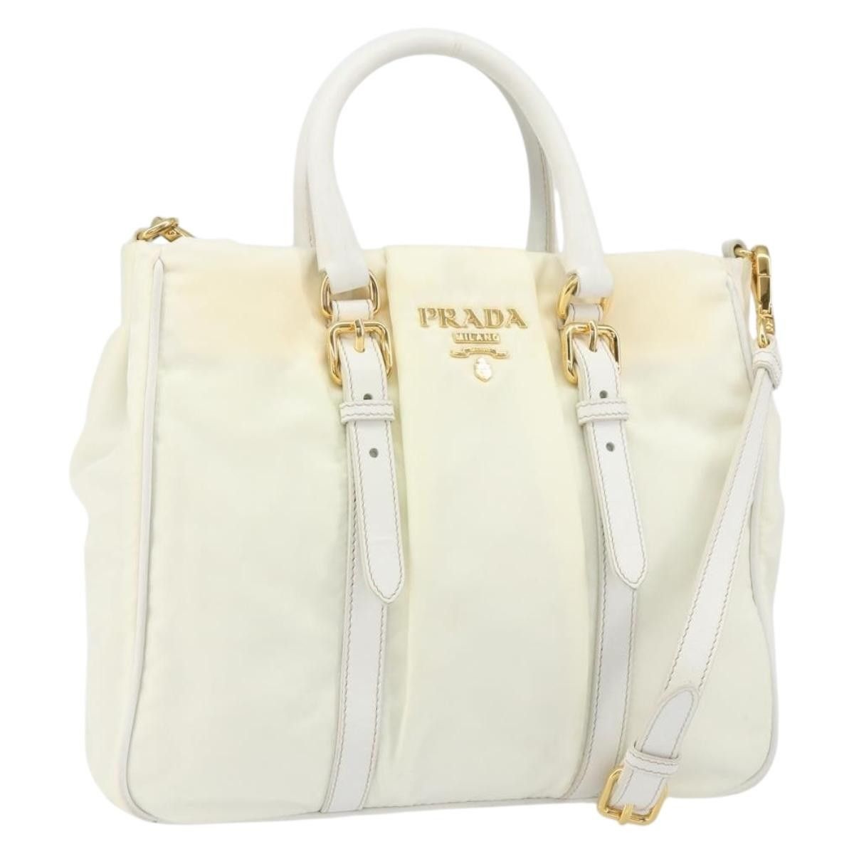 Prada Prada Vintage Tote Tessuto with Leather Size ONE SIZE - 1 Thumbnail