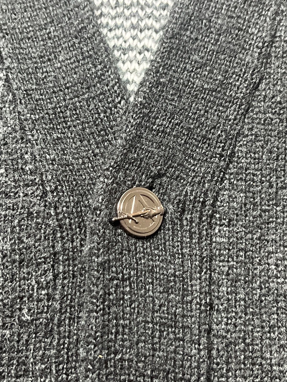 Absent × Fugazi Absent x Fugazi Monogram Knit Cardigan Size US M / EU 48-50 / 2 - 3 Thumbnail