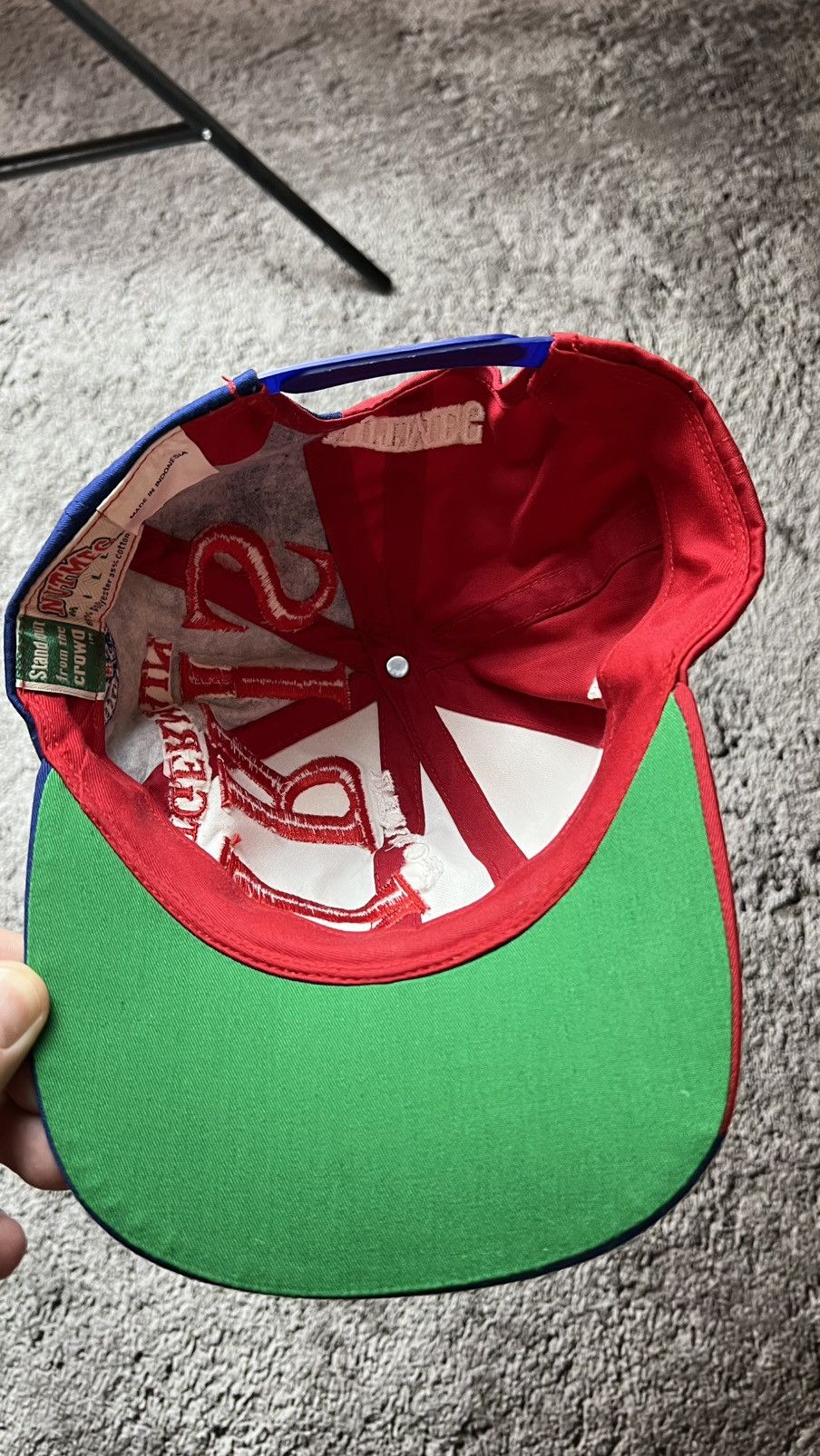 Nutmeg VTG 90’s PSG Paris Saint Germain nutmeg embrioedered hat Size ONE SIZE - 6 Thumbnail