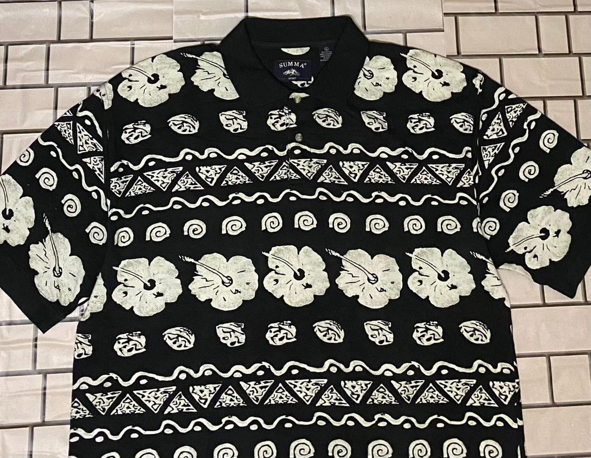 Vintage Vintage polo hawaii aloha full printed Size US L / EU 52-54 / 3 - 3 Thumbnail