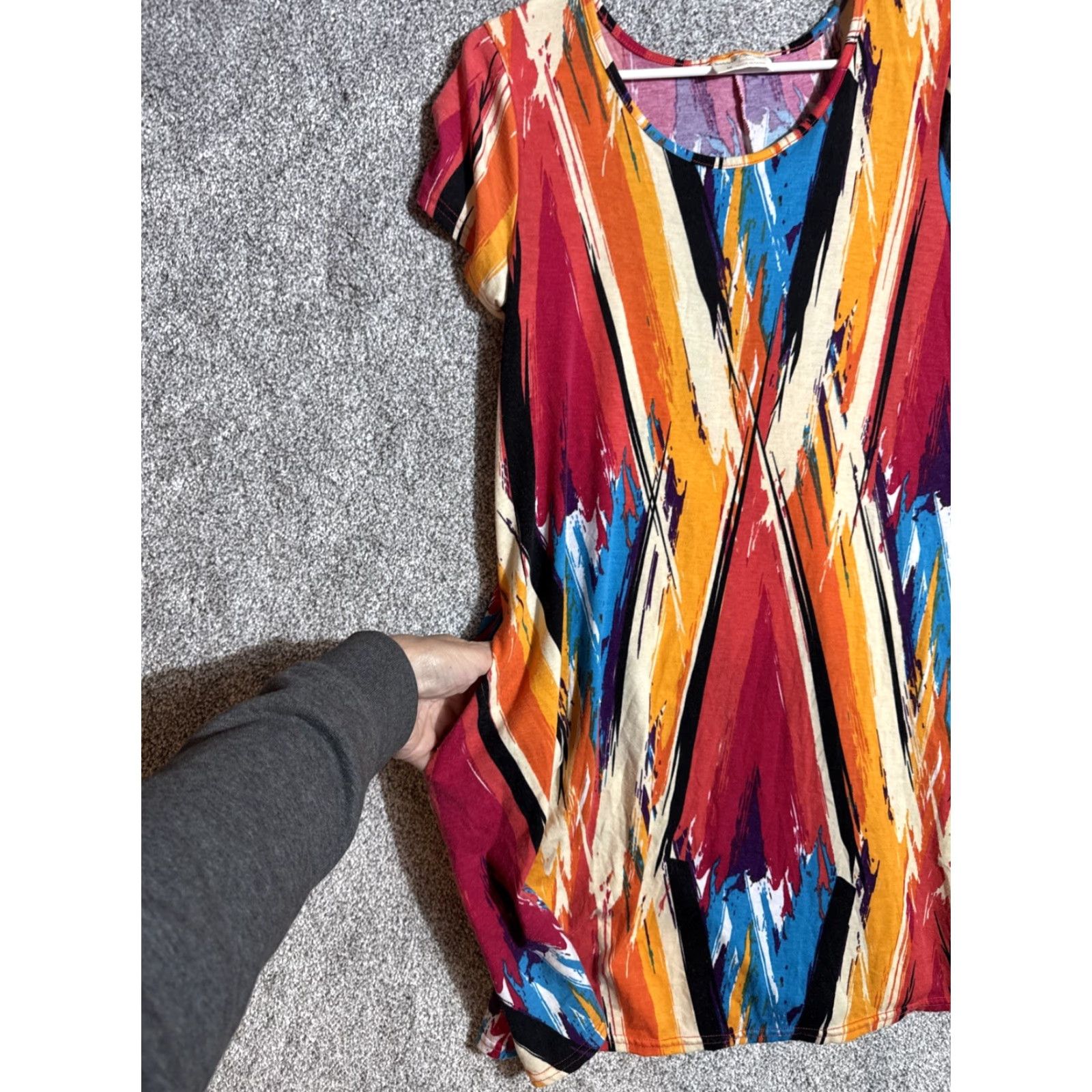 Vintage Dress Boho Southwestern Aztec Tribal Size Medium Flowy Stretchy Hippie Festival Size M / US 6-8 / IT 42-44 - 6 Thumbnail