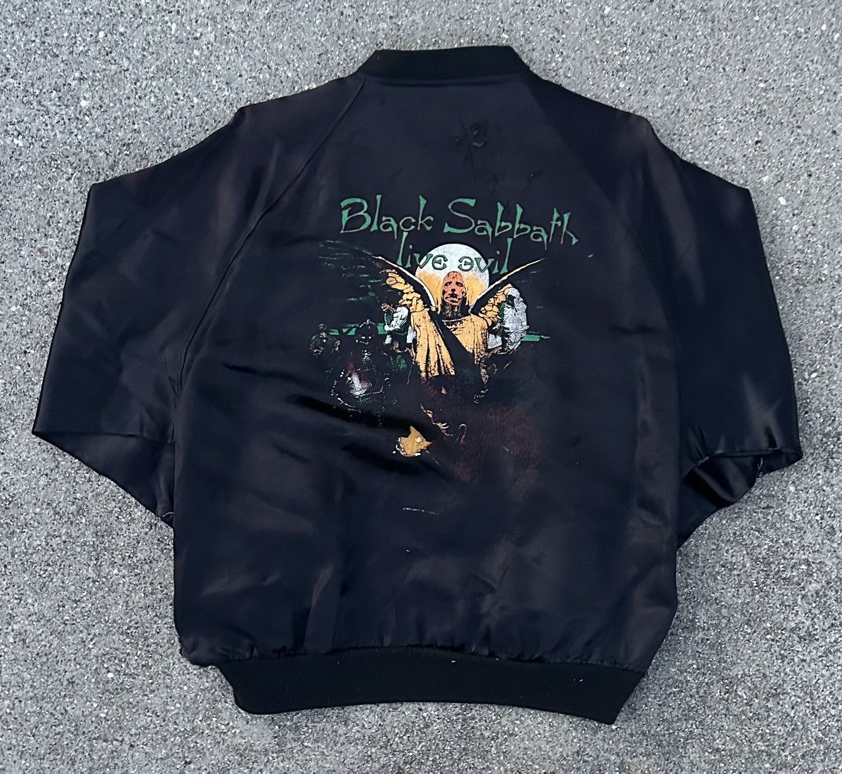 Vintage Vintage 1983 Black Sabbath Live Evil Satin Jacket Small Size US S / EU 44-46 / 1 - 1 Thumbnail