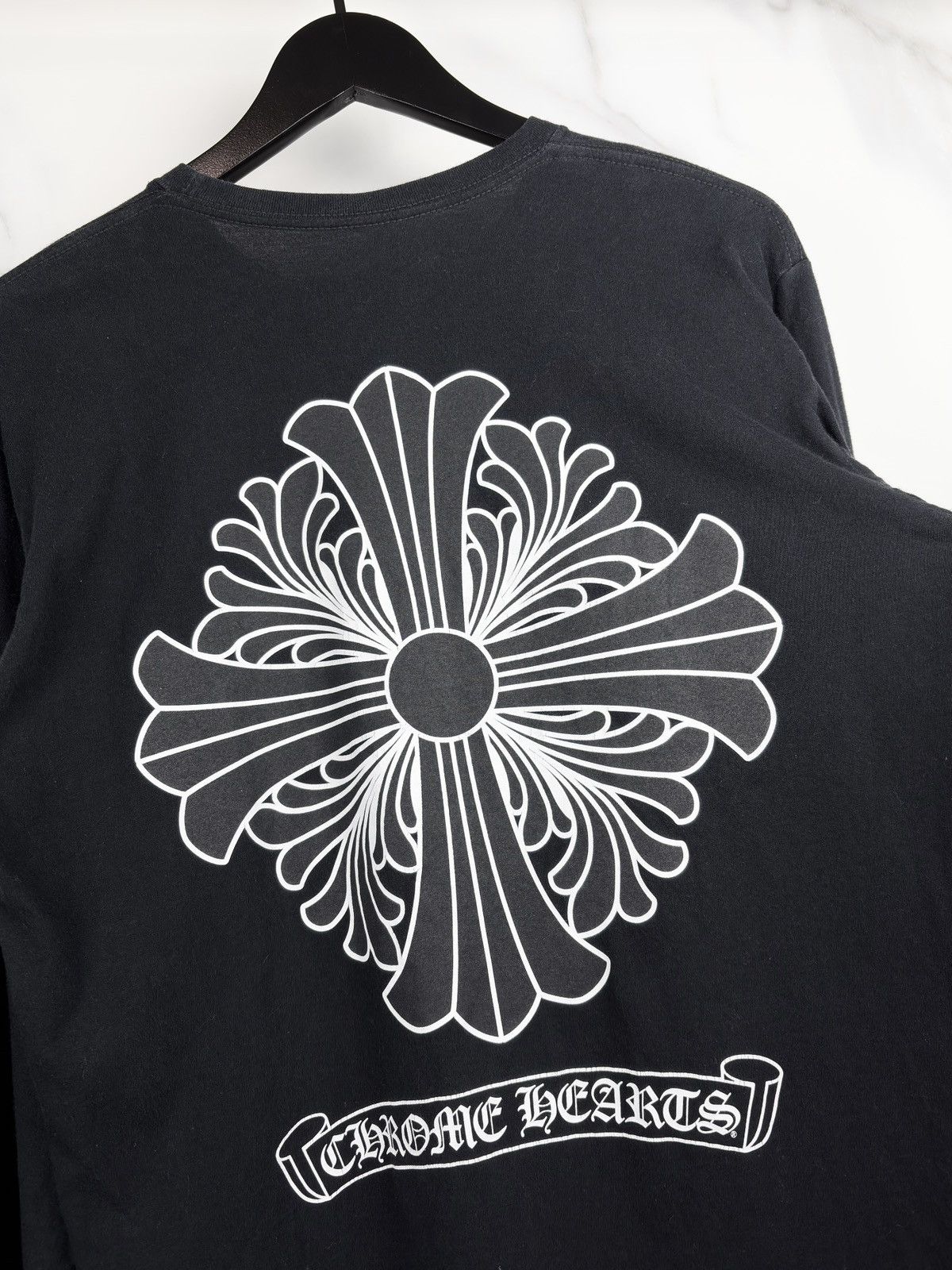 Chrome Hearts Chrome Hearts Vintage Plus Cross Logo Longsleeve Tshirt Size US L / EU 52-54 / 3 - 4 Thumbnail