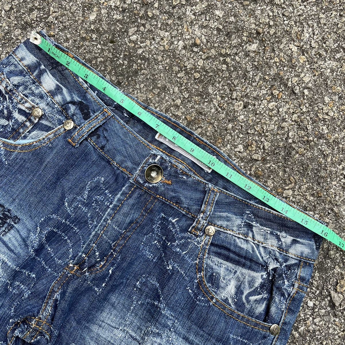 Kapital Japanese Kosmo Lupo Denim Embroidery Jeans Boro Grunge Punk Size US 31 - 7 Thumbnail