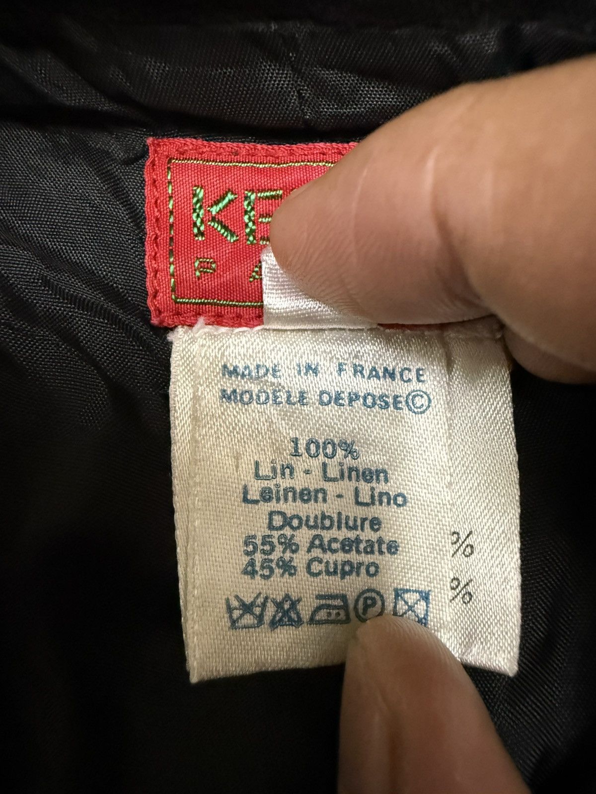 Japanese Brand × Kenzo × Vintage Vintage Kenzo Black Linen Embroidered Floral Boho Short Open Size XS / US 0-2 / IT 36-38 - 6 Thumbnail