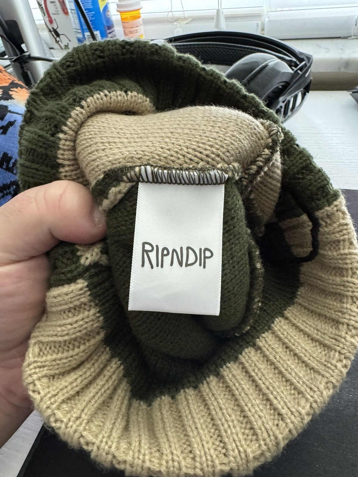 RIPNDIP RipnDip normal two-tone beanie Size ONE SIZE - 4 Thumbnail