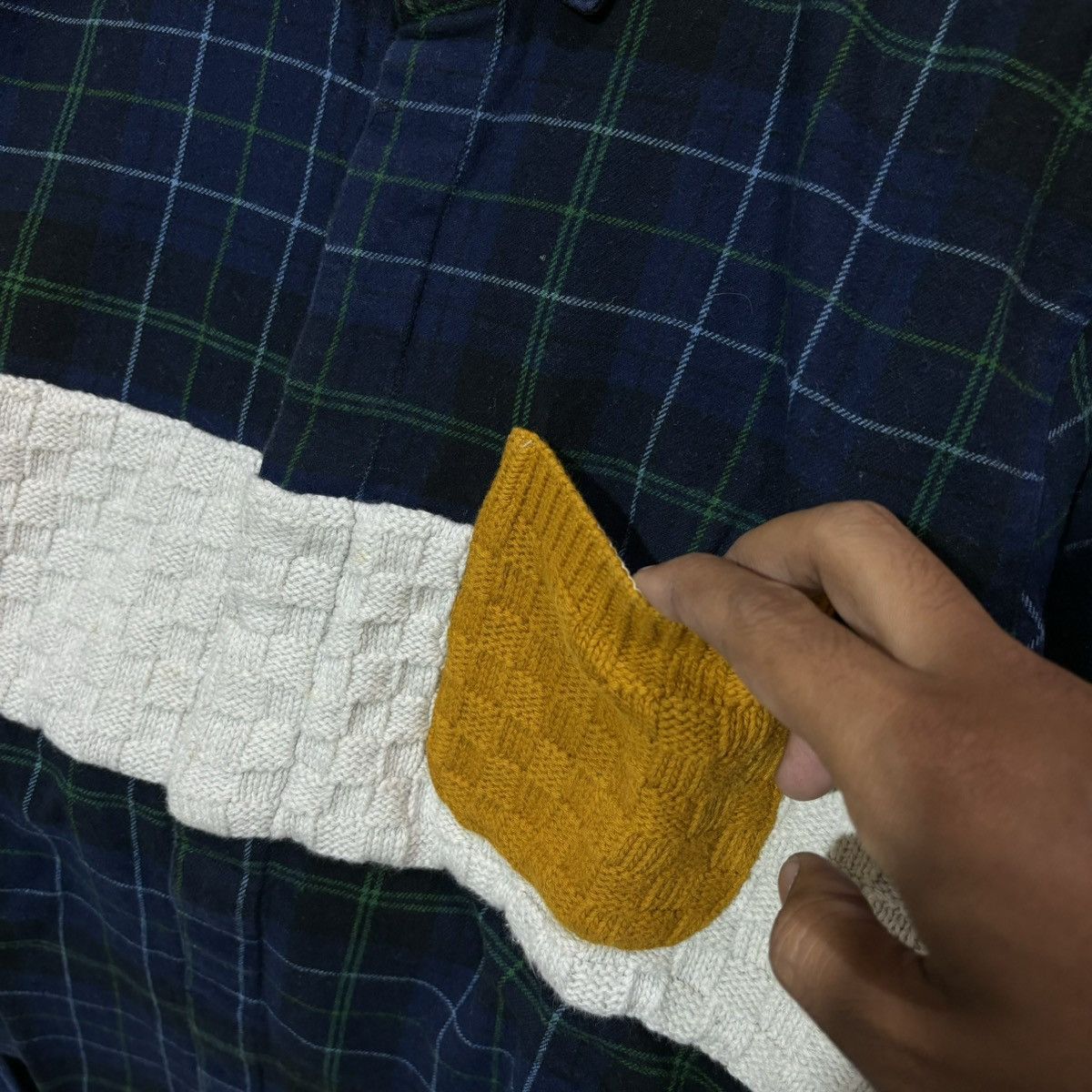 Designer × Japanese Brand Rare flannel pachwork by Design Tshirts Store Graniph Size US L / EU 52-54 / 3 - 5 Thumbnail