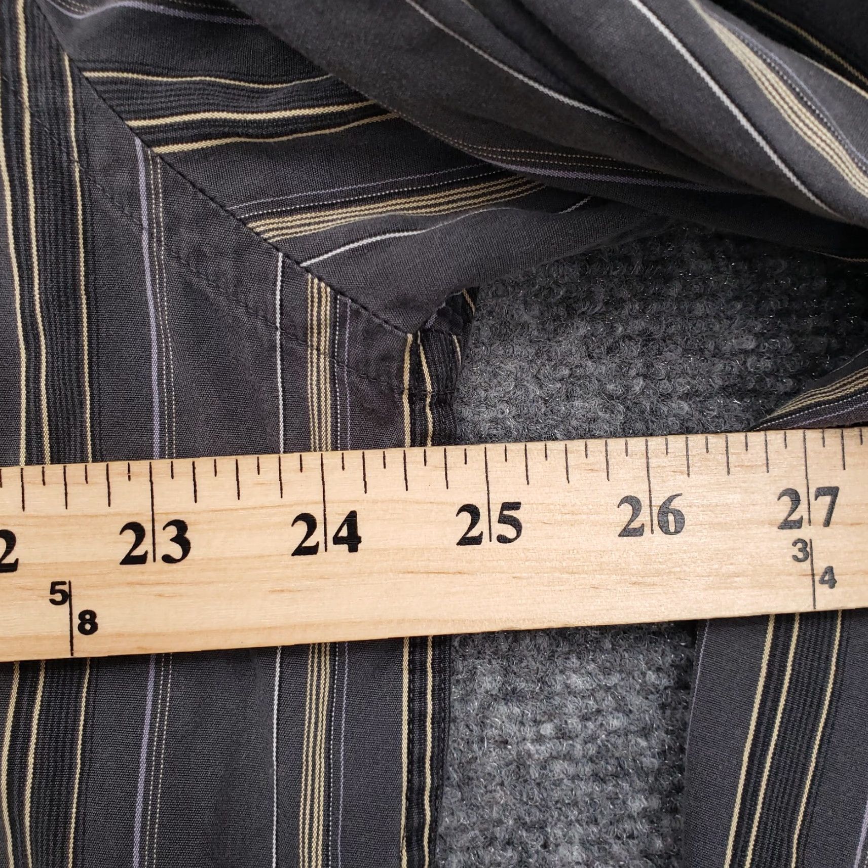 Express Express Shirt Mens XL Black Premium Woven Button-Up Striped Long Sleeves Cotton Size US XL / EU 56 / 4 - 5 Thumbnail
