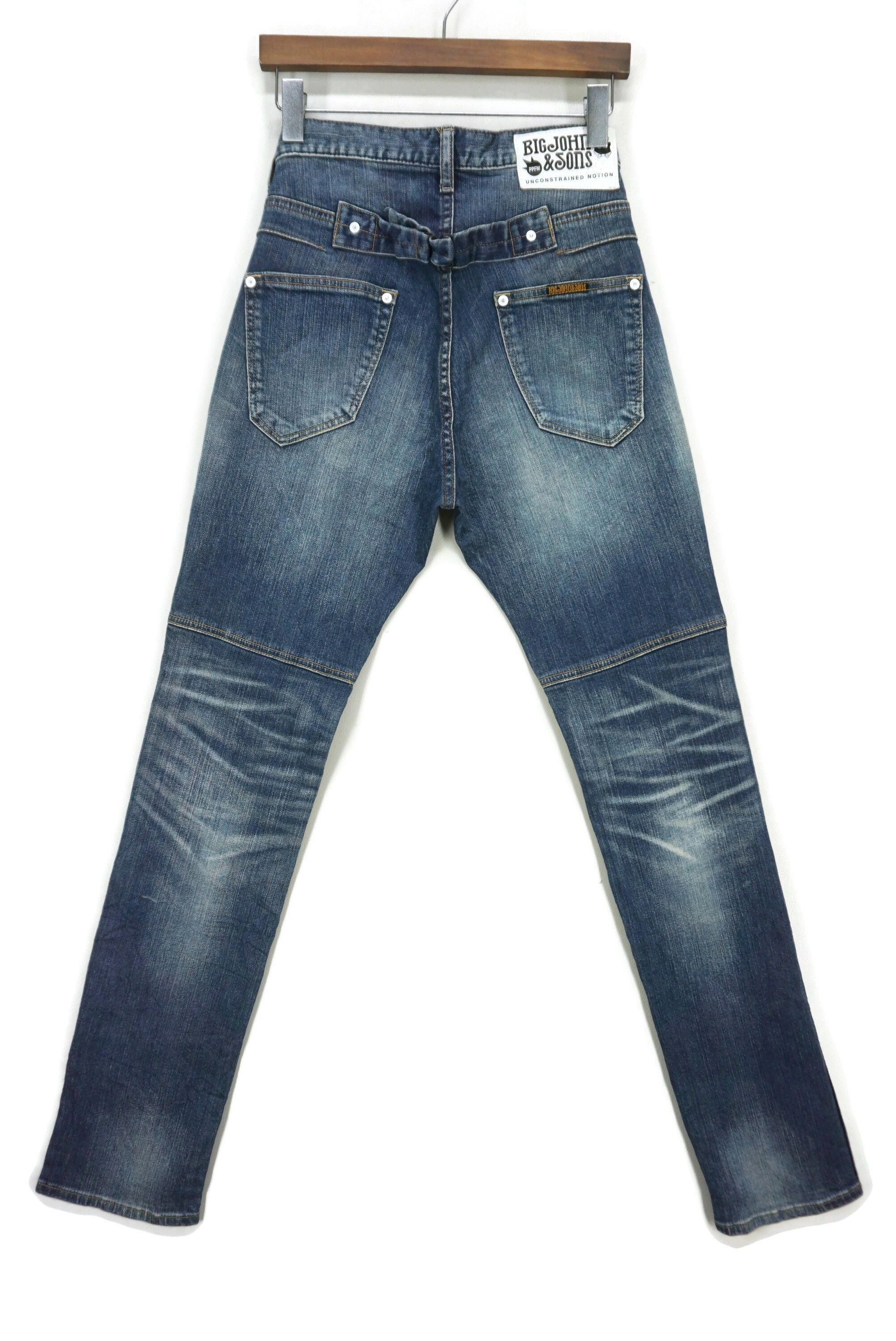 Japanese Brand PPFM x Big John Jeans W31xL33 Buckle Back Slim Skinny Denim Size US 28 / EU 44 - 2 Thumbnail