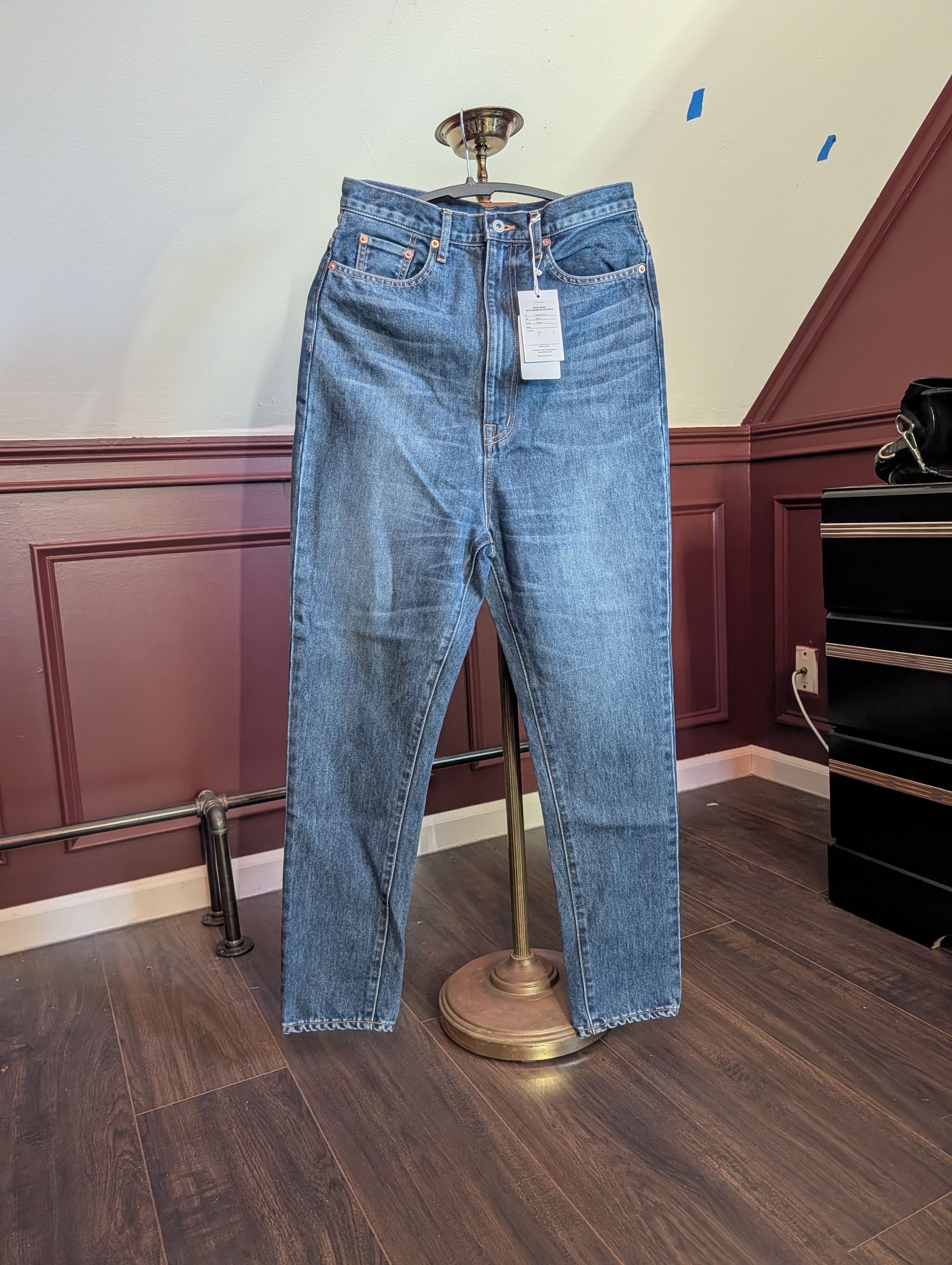 Doublet SILK "Hide and Show" High Waist Long Leg Blue Denim Jeans Size US 30 / EU 46 - 1 Thumbnail