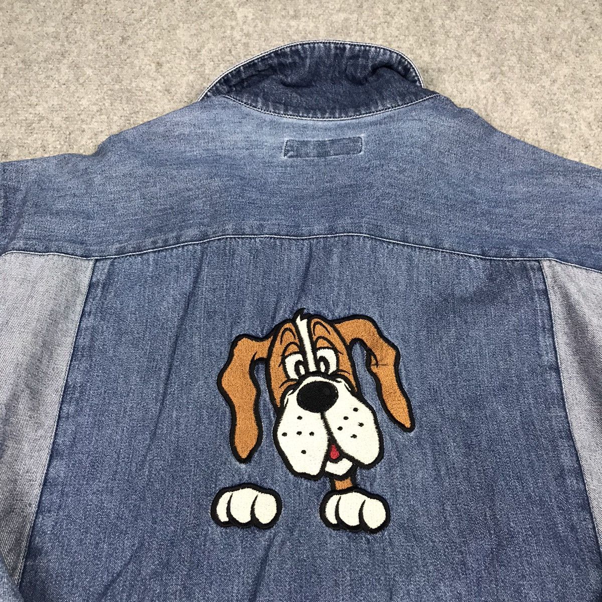 Japanese Brand DENIM JACKET BUTTON BONSKIP EMBROIDERY DOG PATCHWORK JACKET Size US M / EU 48-50 / 2 - 10 Thumbnail