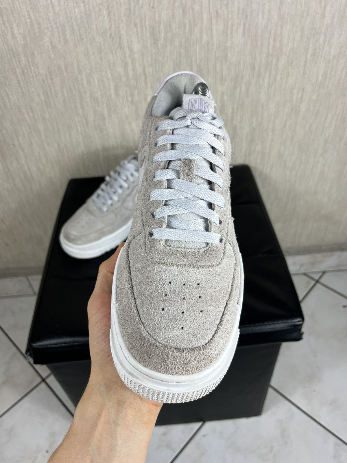 Nike Nike Air Force 1 one pixel suede velvet sneakers shoes lilac Size US 8.5 / EU 41-42 - 17 Thumbnail