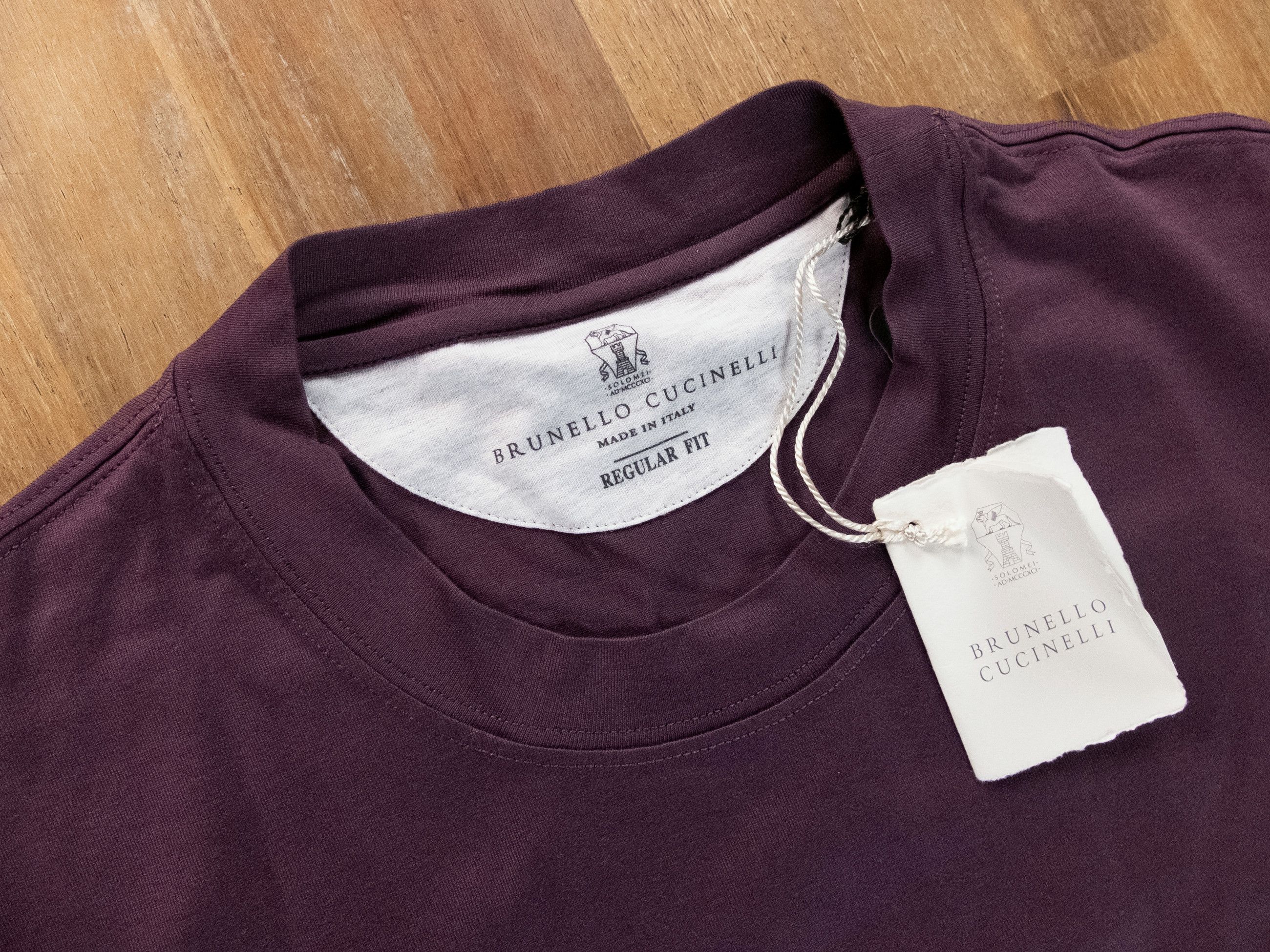 Brunello Cucinelli BRUNELLO CUCINELLI purple Humanitas logo t-shirt Small Size US S / EU 44-46 / 1 - 5 Thumbnail