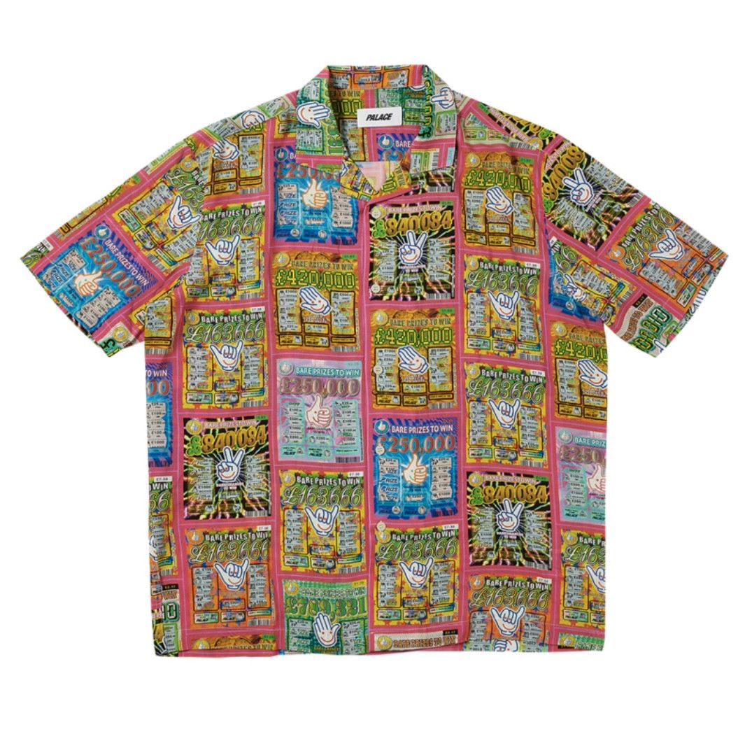 Palace Palace Scratchy Lottery Short Sleeve Button Up XL Pink 