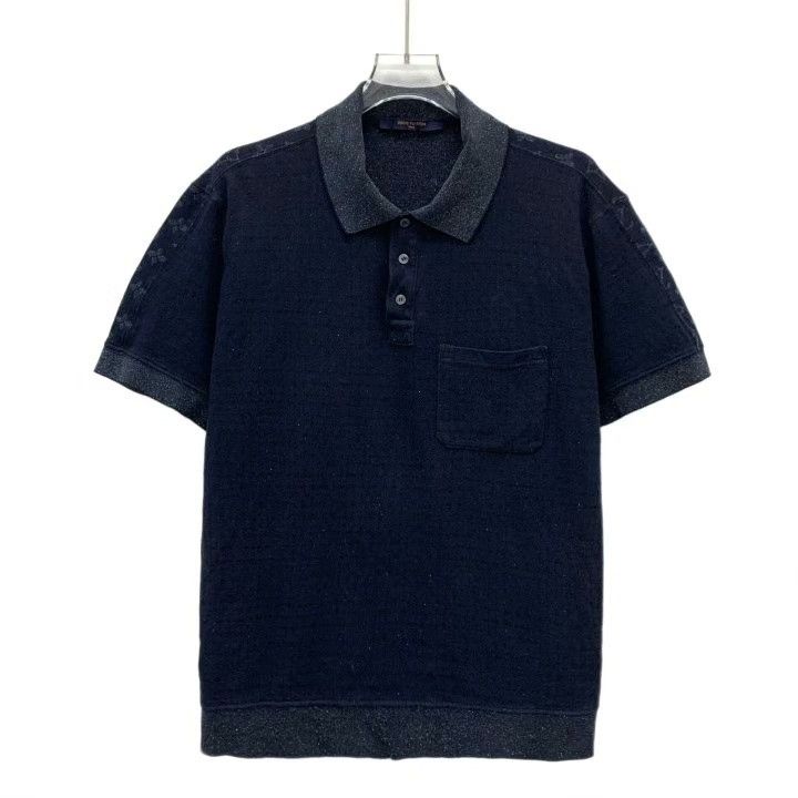 Louis Vuitton Louis Vuitton Dark Blue Monogram Cotton T-Shirt Size US XL / EU 56 / 4 - 1 Thumbnail