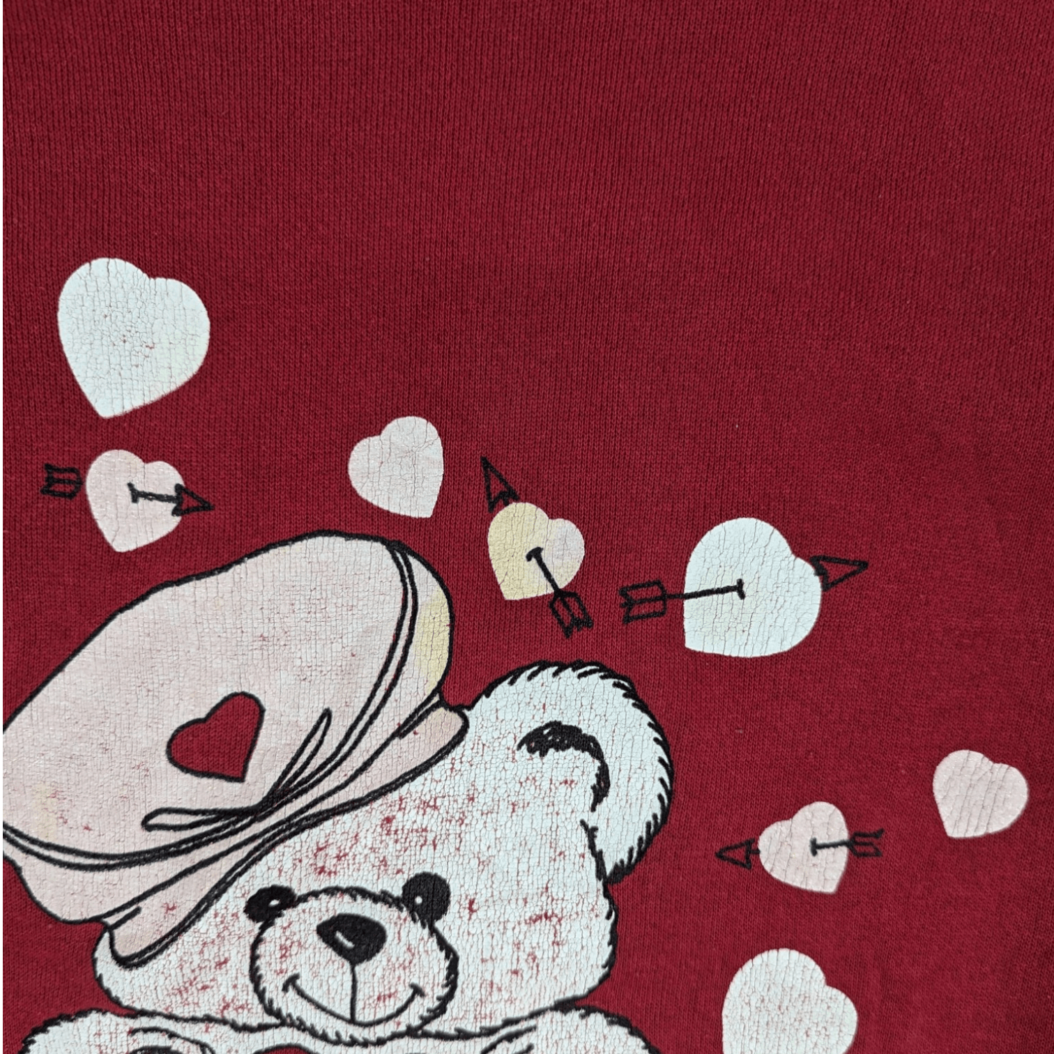 Tultex × Vintage Vintage 1992 TULTEX Teddy Bear With Love Jumper Sweatshirt Size US L / EU 52-54 / 3 - 7 Thumbnail
