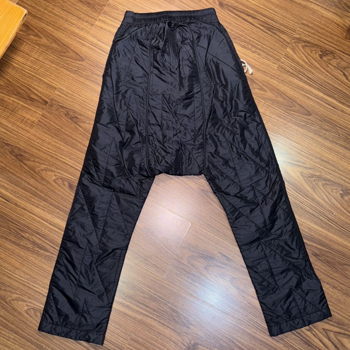 Rick Owens Drkshdw Rick Owens DRKSHDW Quilted Drawstring Track Pants Size US 30 / EU 46 - 10 Thumbnail