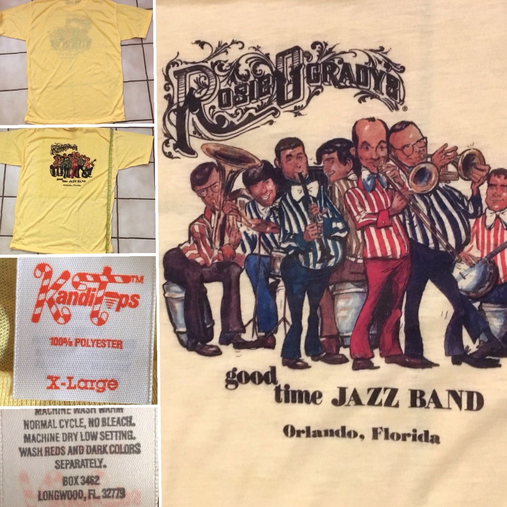 Vintage VINTAGE Rosie O’Grady’s Good Time Jazz Band T-Shirt Shirt XL Pink Womens/Girls? (note: not adding) Size US XL / EU 56 / 4 - 4 Thumbnail