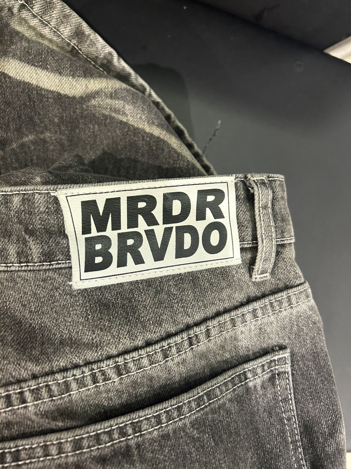 Who Decides War Who Decides War Motif Patched Denim Jeans Size US 34 / EU 50 - 6 Thumbnail