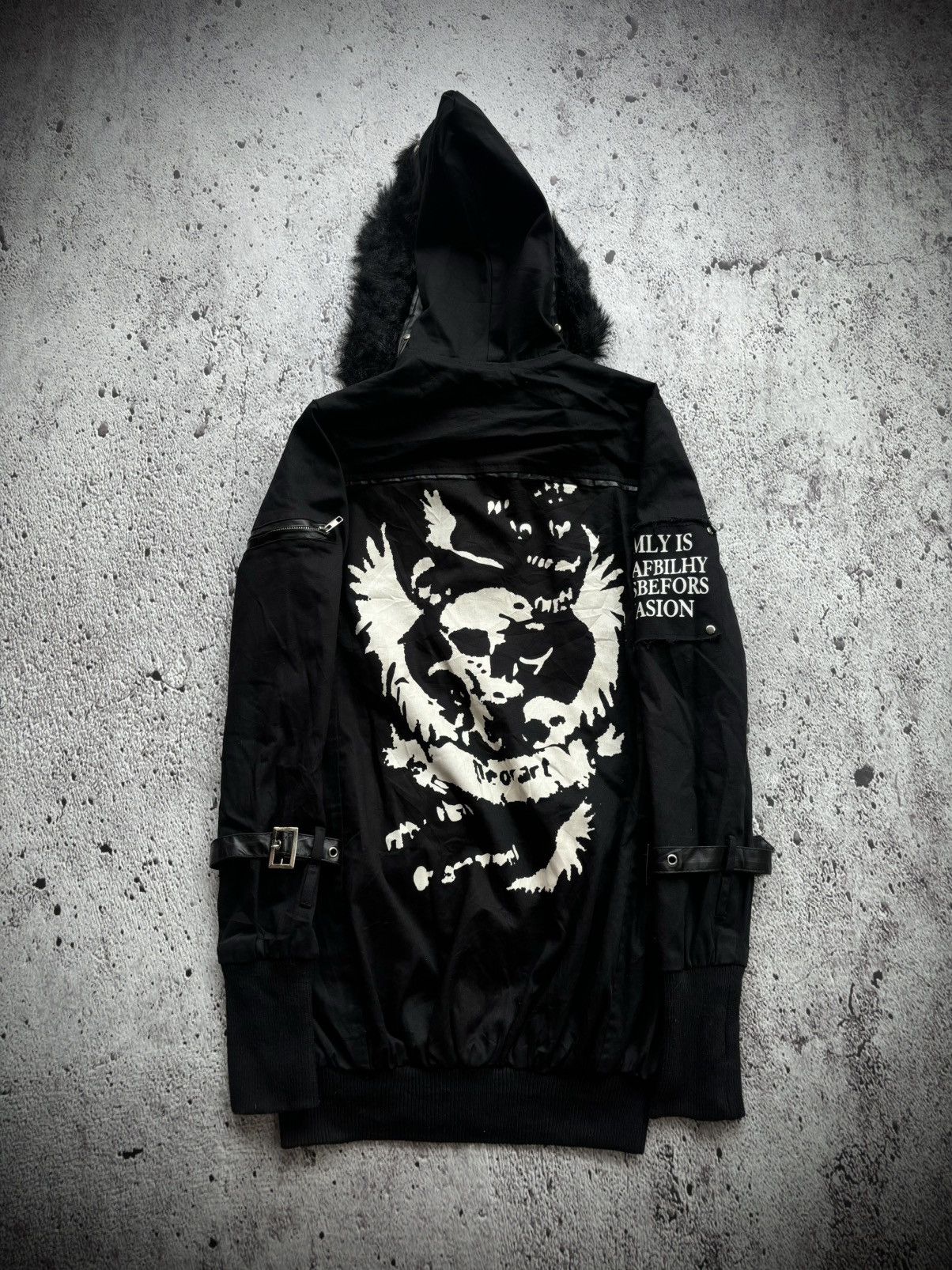 Le Grande Bleu (L.G.B.) Addictrap studded skull LGB punk style fur jacket Size US L / EU 52-54 / 3 - 2 Thumbnail