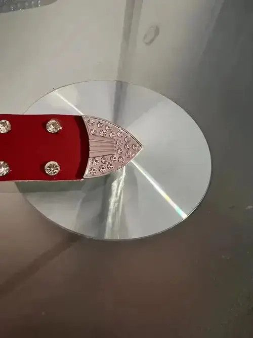 Other Y2K Rhinestone Skull Belt (red) Size 32 - 4 Thumbnail