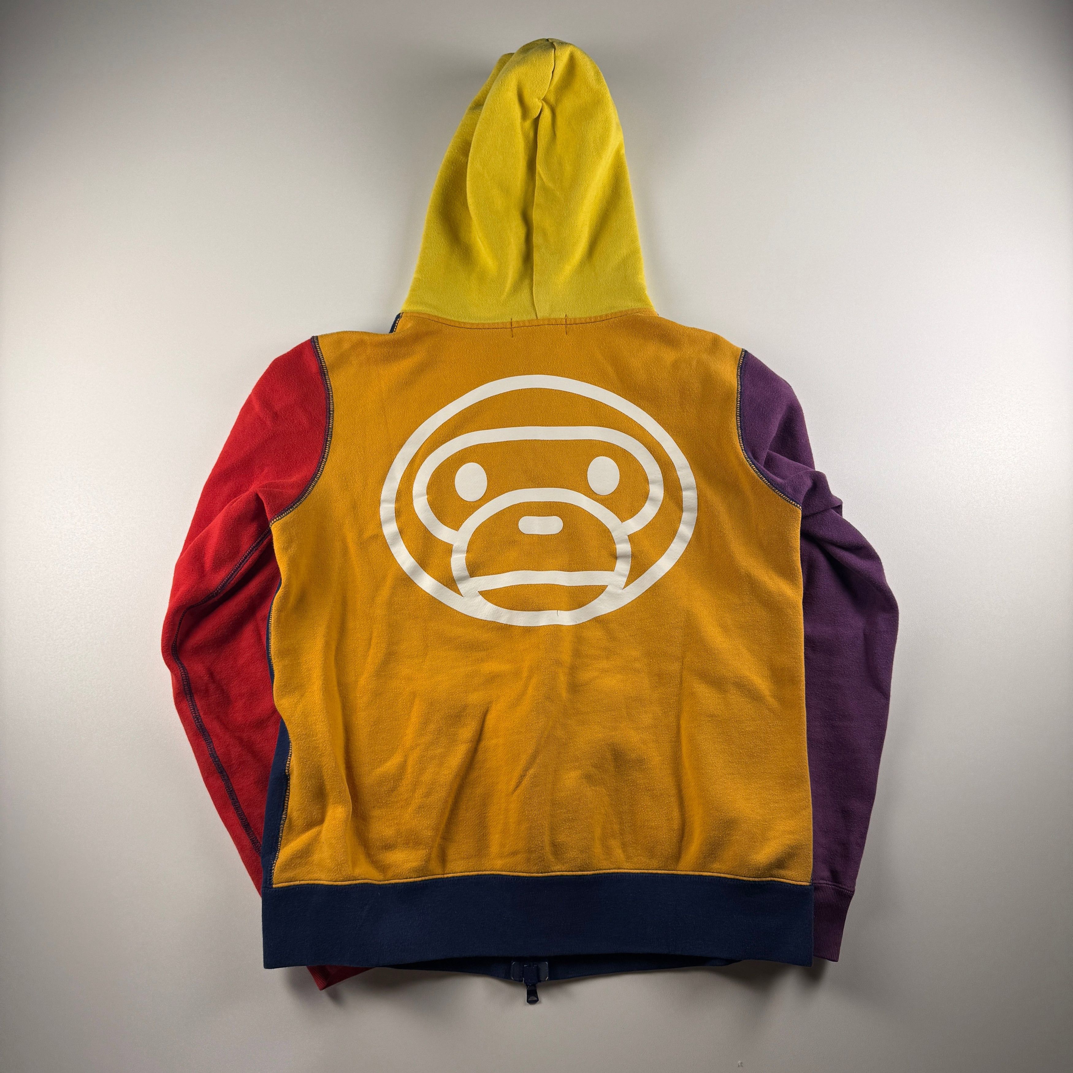 Bape BAPE Baby Milo “BM” Color Block Zip Hoodie (S) Size US S / EU 44-46 / 1 - 7 Thumbnail