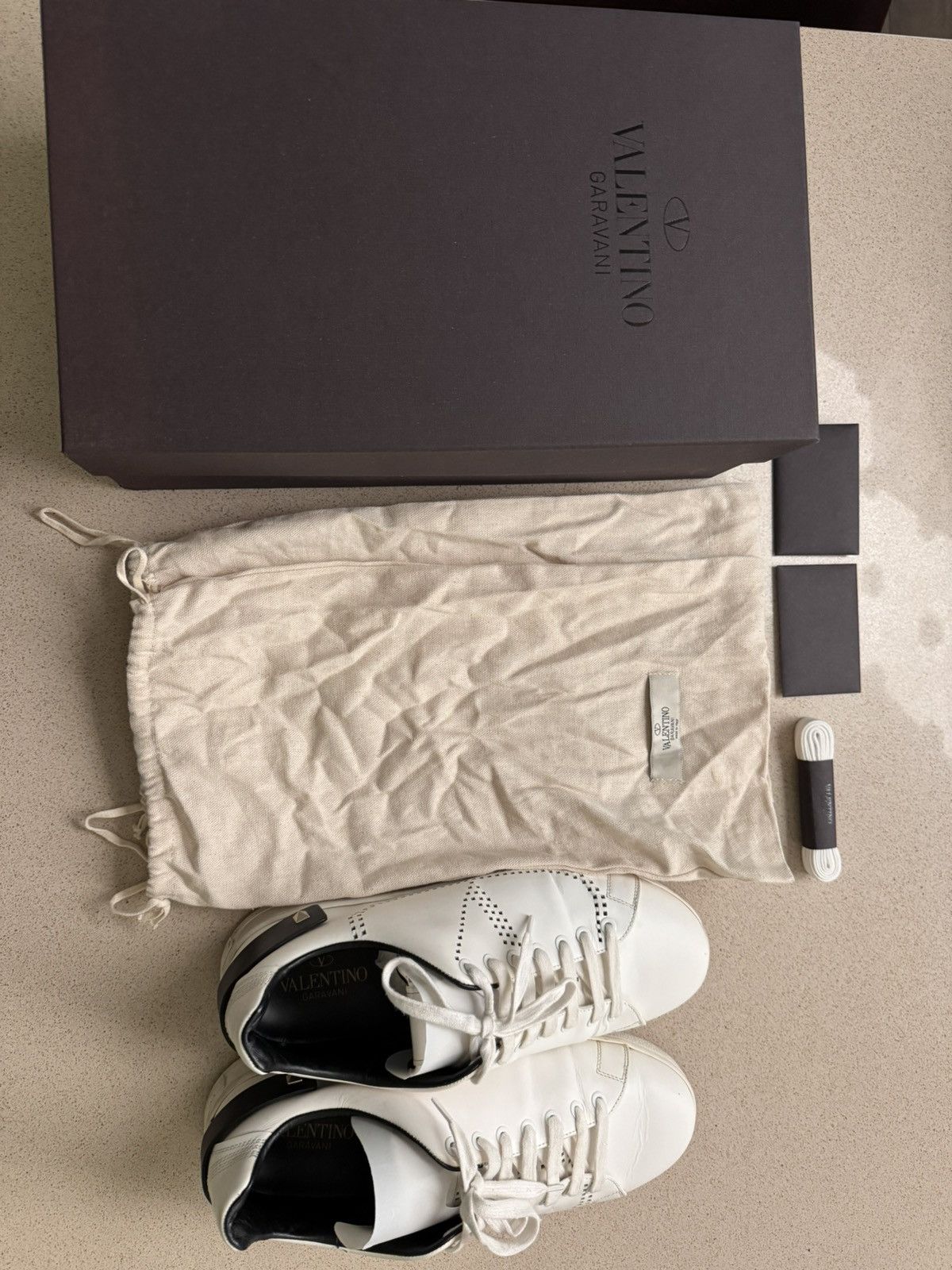 Valentino Backnet Perforated Leather Sneakers Size US 9 / EU 42 - 7 Thumbnail