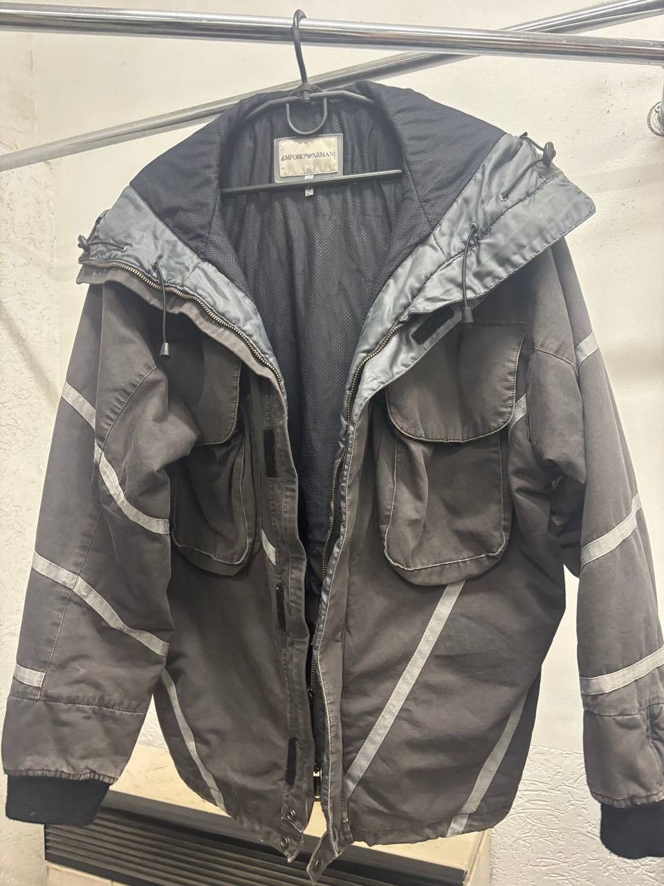 Rare Emporio Armani Archive Reflective Tech Jacket 