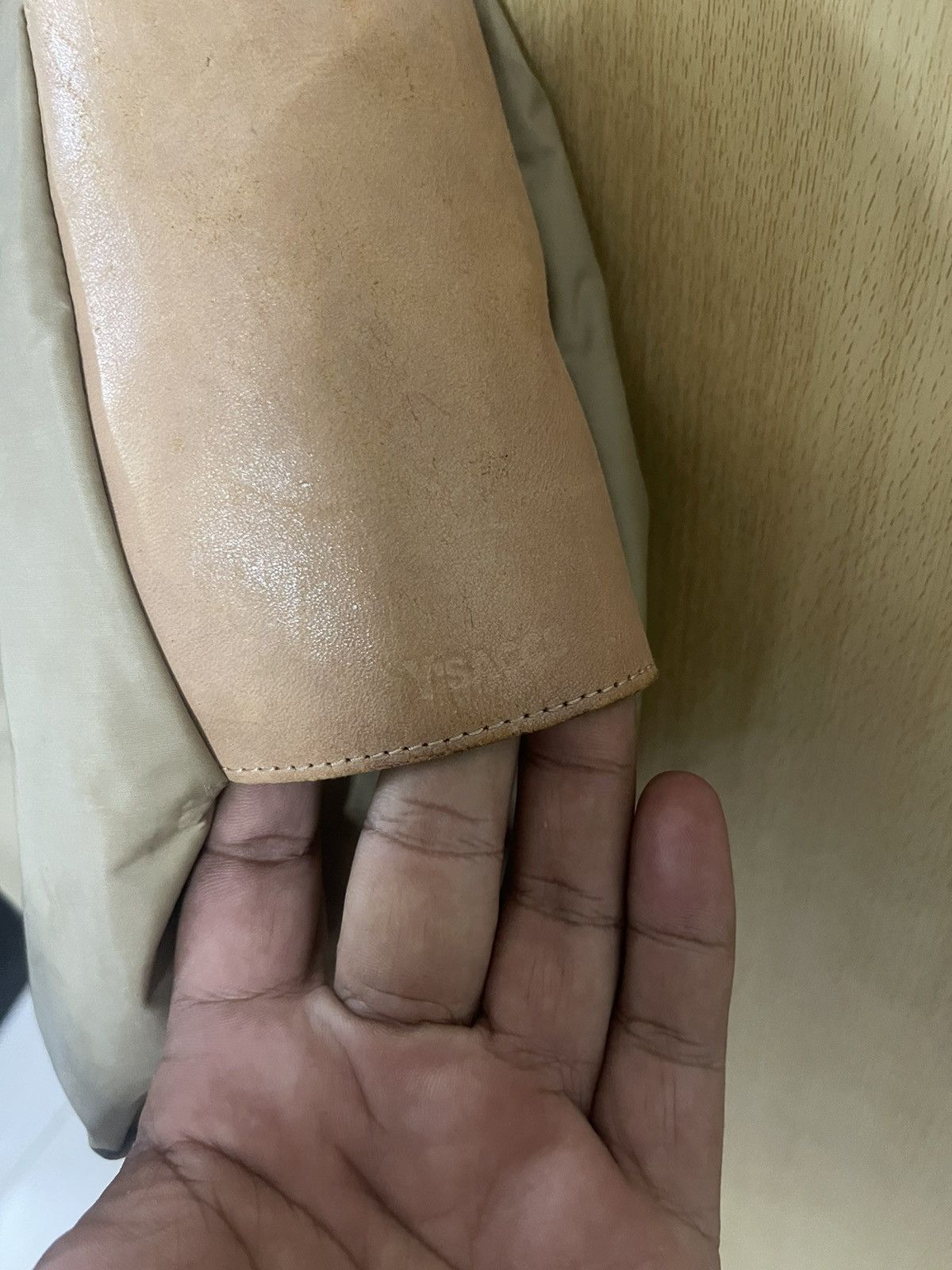 Y's × Yohji Yamamoto Yohji Yamamoto Sling Messenger Bag Nylon with Leather Trim Size ONE SIZE - 5 Thumbnail