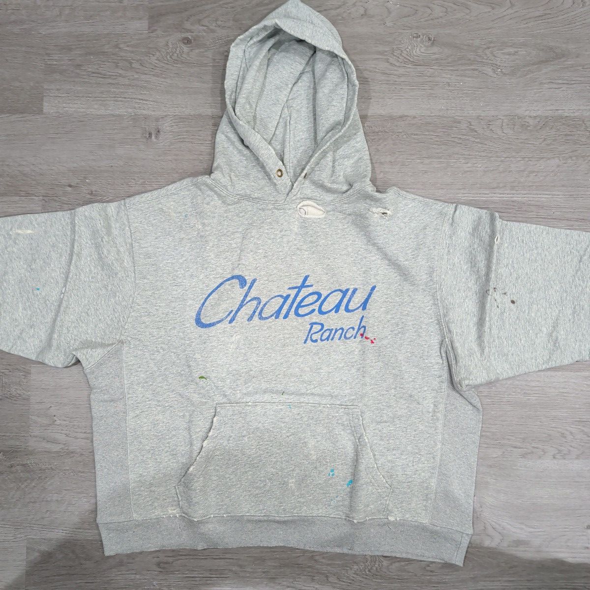 Gallery Dept. Gallery Dept ATK Logo Distressed Hoodie(Grey/L