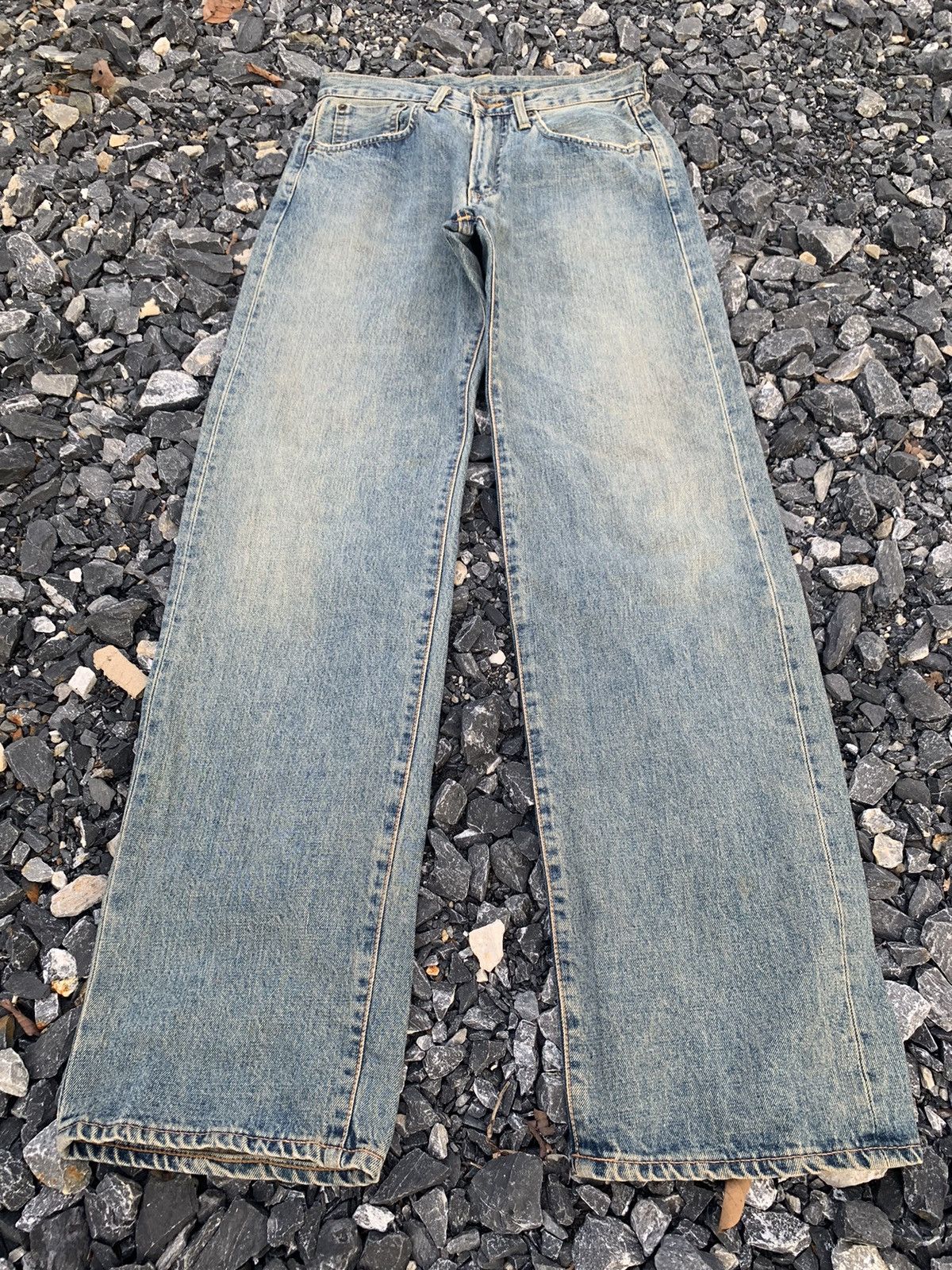 Kapital VINTAGE EDWIN 505 SELVEDGE BAGGY JAPANESE DISTRESSED DENIM Size US 29 - 2 Thumbnail