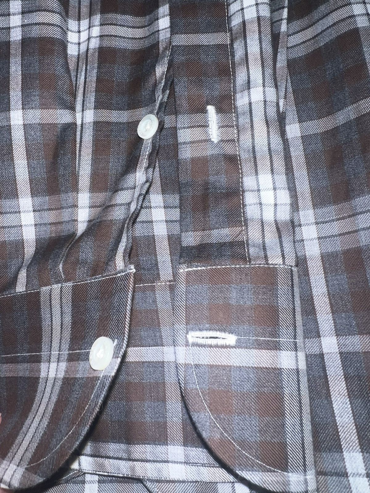 Isaia Isaia Napoli Plaid Print Long Sleeve Shirt – Size 16.5 / 42 Size US L / EU 52-54 / 3 - 12 Thumbnail