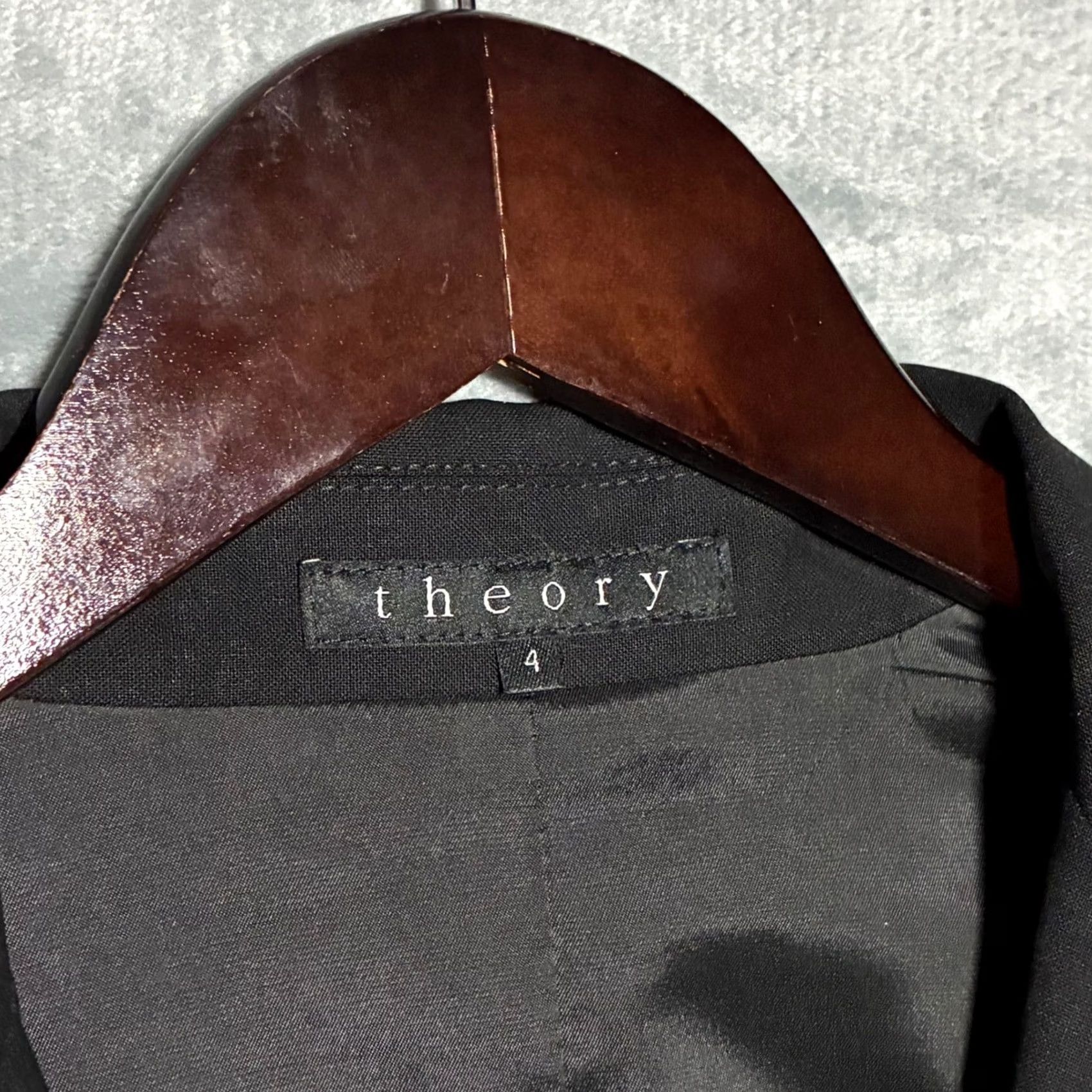 Theory VINTAGE EUC Theory Wool Blend Single Button Tailored Blazer Womens 4 Black Size S / US 4 / IT 40 - 5 Thumbnail
