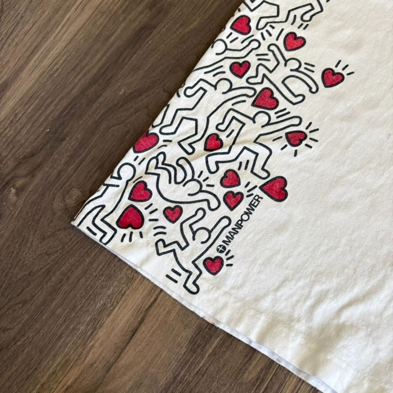 Keith Haring Vintage Keith Haring Manpower Art T-Shirt Men's Size XL Size US XL / EU 56 / 4 - 9 Thumbnail
