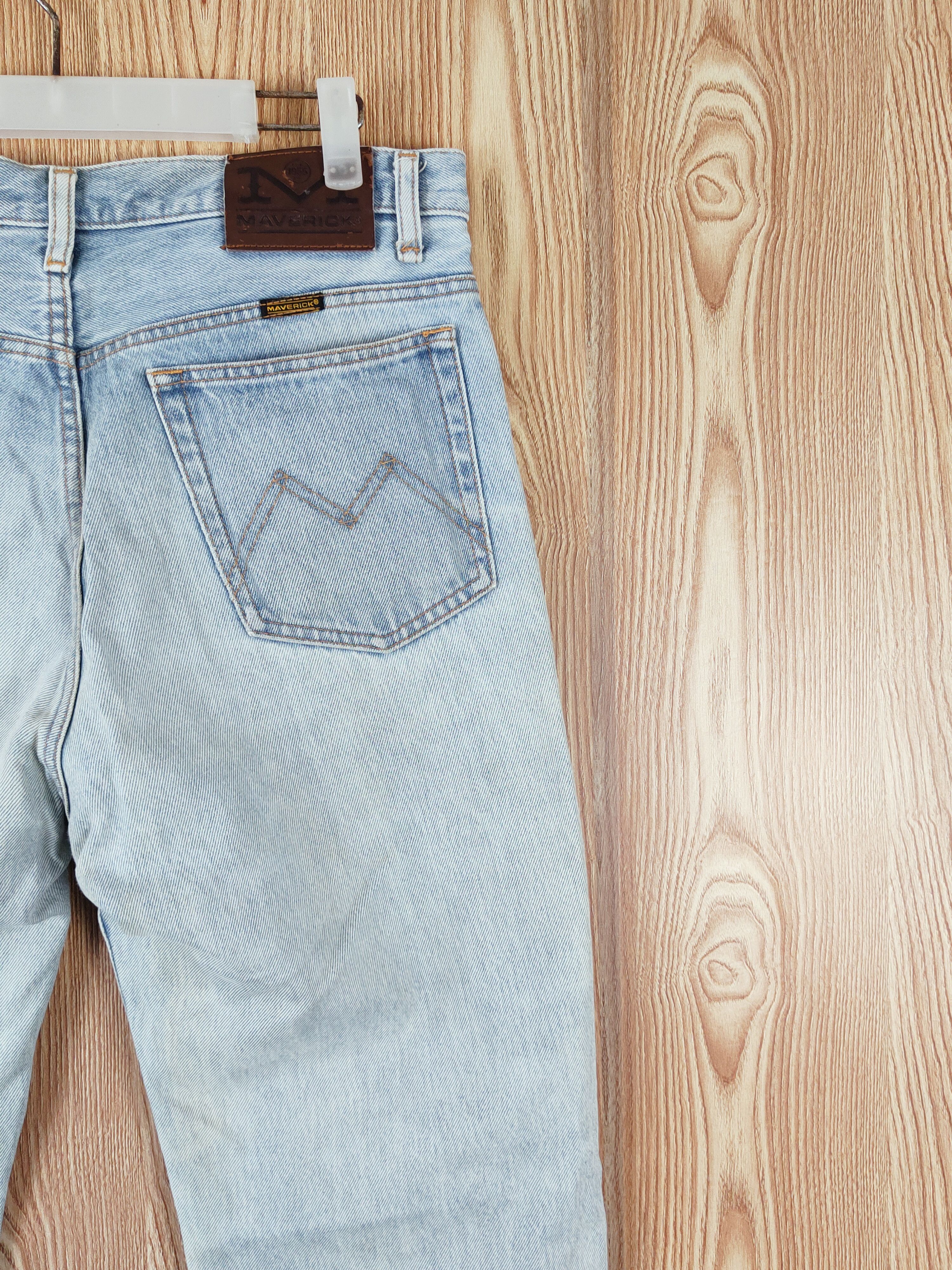Japanese Brand Maverick Light Blue Distressed Ripped Jeans #W219 Size US 34 / EU 50 - 11 Thumbnail