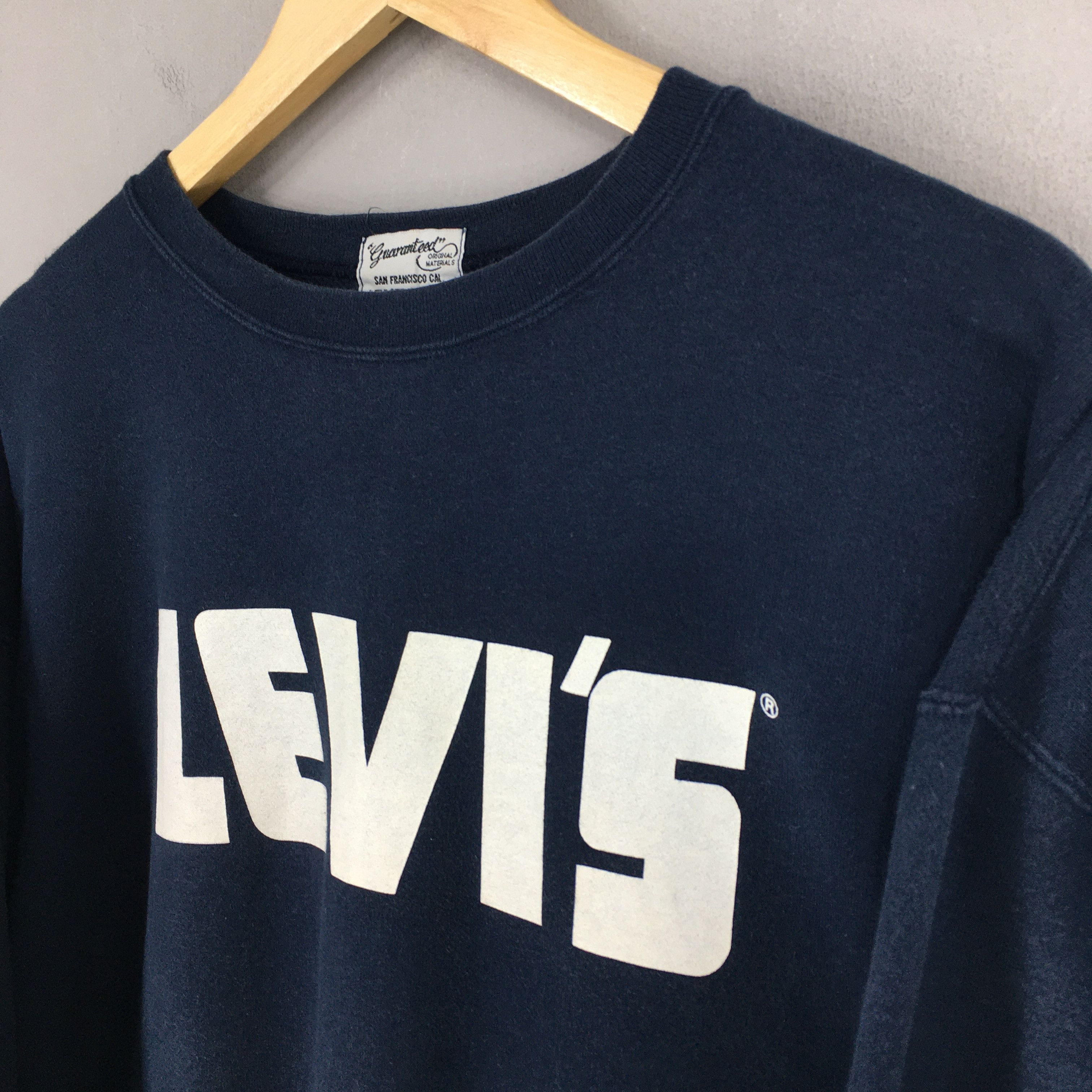 Levi's Vintage 1990's Levis Strauss Blue Sweatshirt Large Size US L / EU 52-54 / 3 - 3 Thumbnail