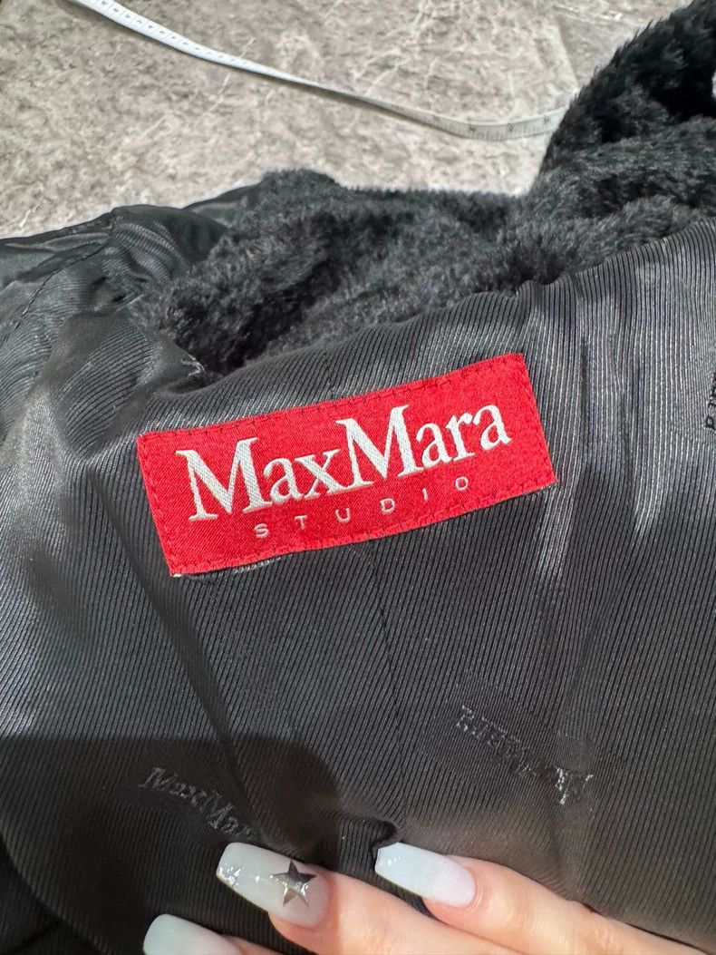 Max Mara Max Mara Black hooded coat Size L / US 10 / IT 46 - 3 Thumbnail