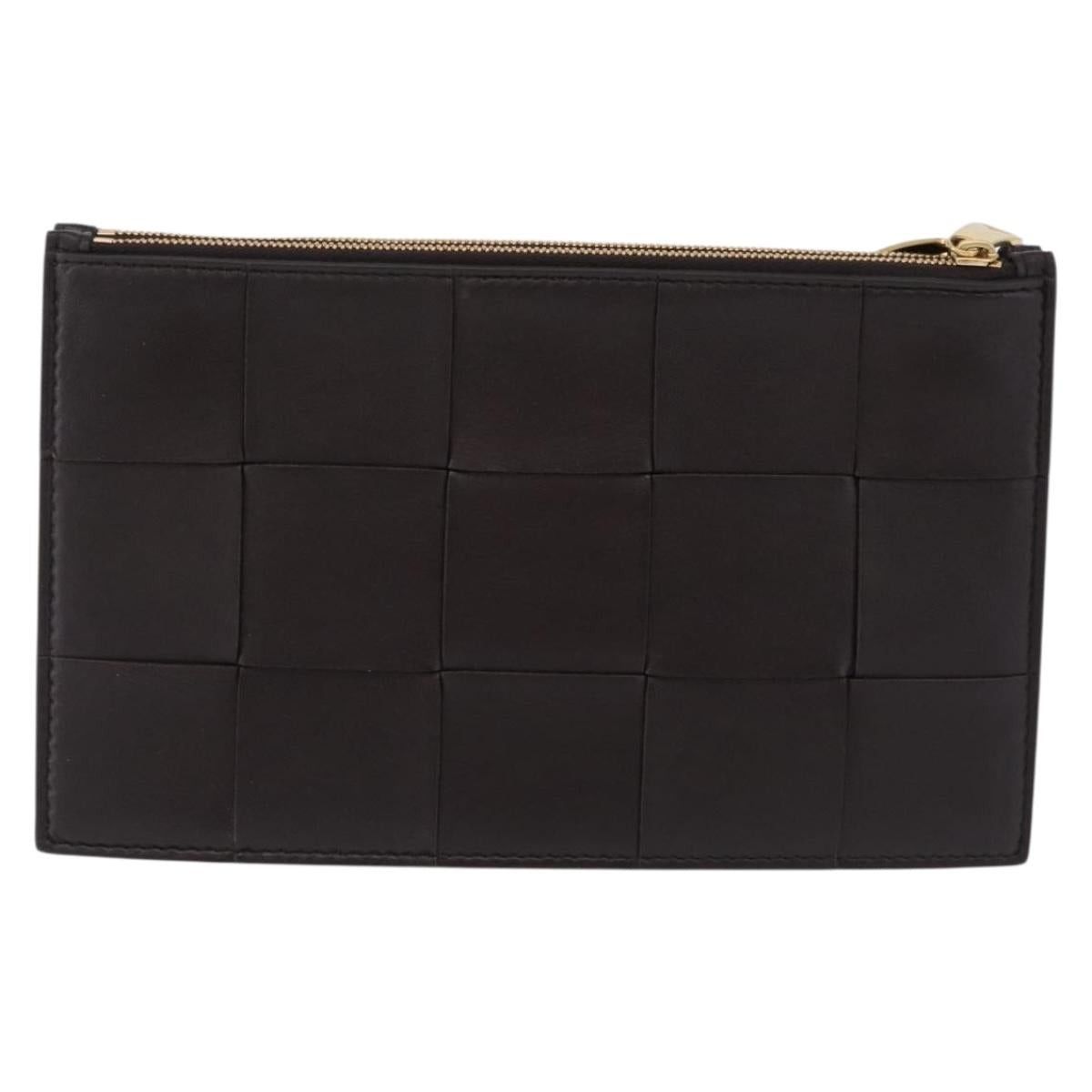 Bottega Veneta BOTTEGA VENETA MAXI INTRECCIATO Clutch Bag Leather Dark Size ONE SIZE - 3 Thumbnail