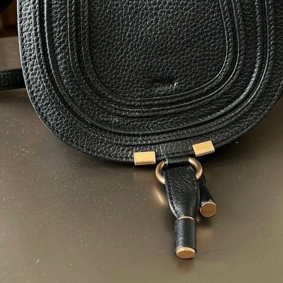Chloe CHLOÉ SMALL MARCIE BLACK SHOULDER BAG GENUINE CALFSKIN Size ONE SIZE - 2 Thumbnail