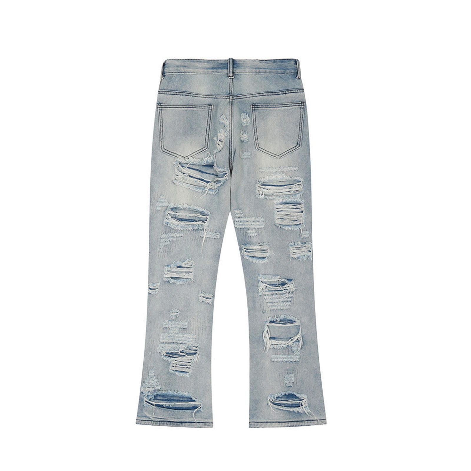 Other Wide Leg Ripped Light Blue Jeans Size US 32 / EU 48 - 6 Thumbnail