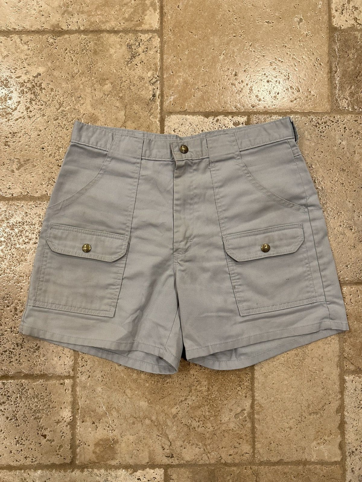 Lands' End × Vintage VintaGe Lands End Grey Cargo Shorts Size US 32 / EU 48 - 1 Thumbnail