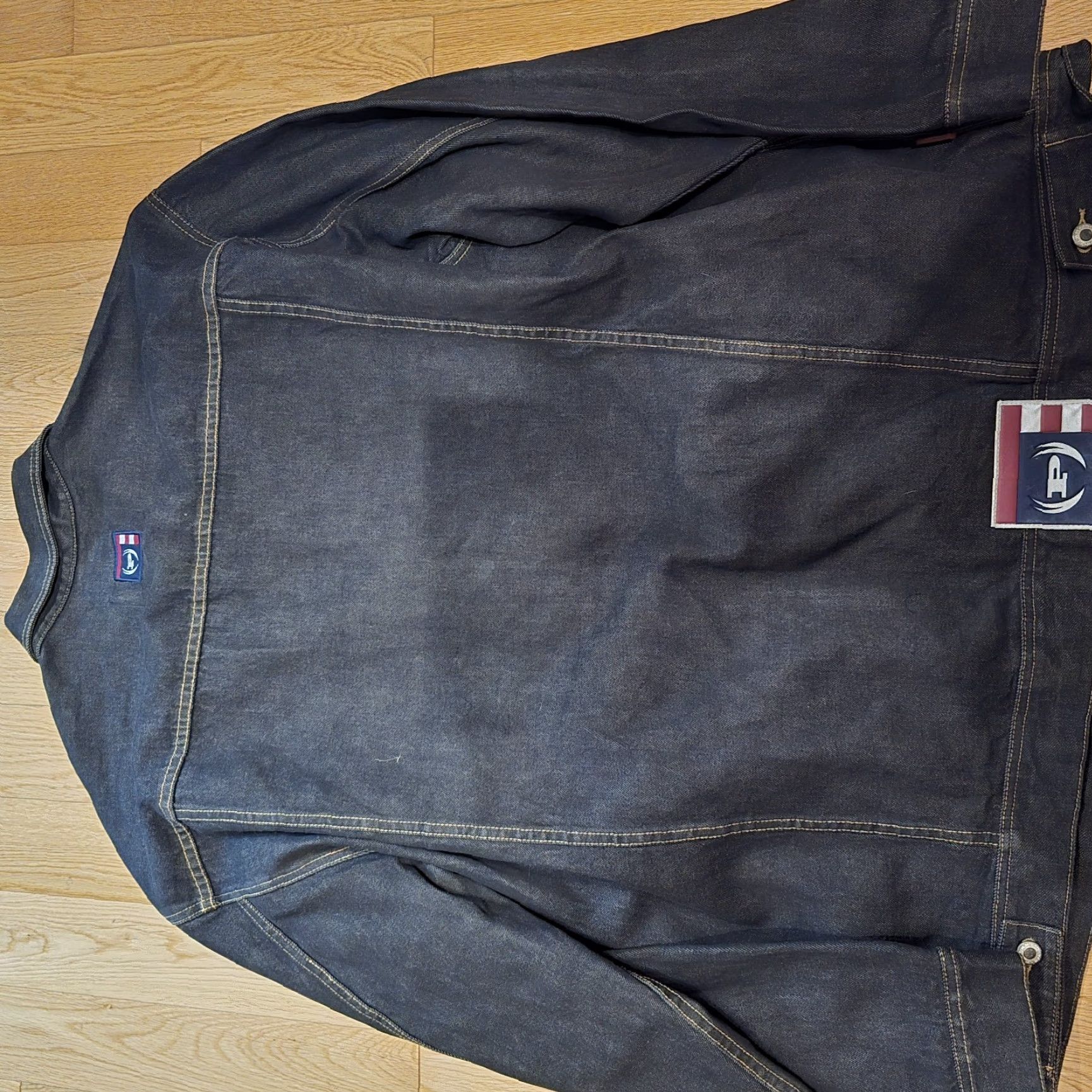 Phat Farm VINTAGE Phat Farm Denim Jacket Button Up Embroidered Logo 4XL Blue Men Jeans Jacket Streetwear Casual Size US 39 - 7 Thumbnail